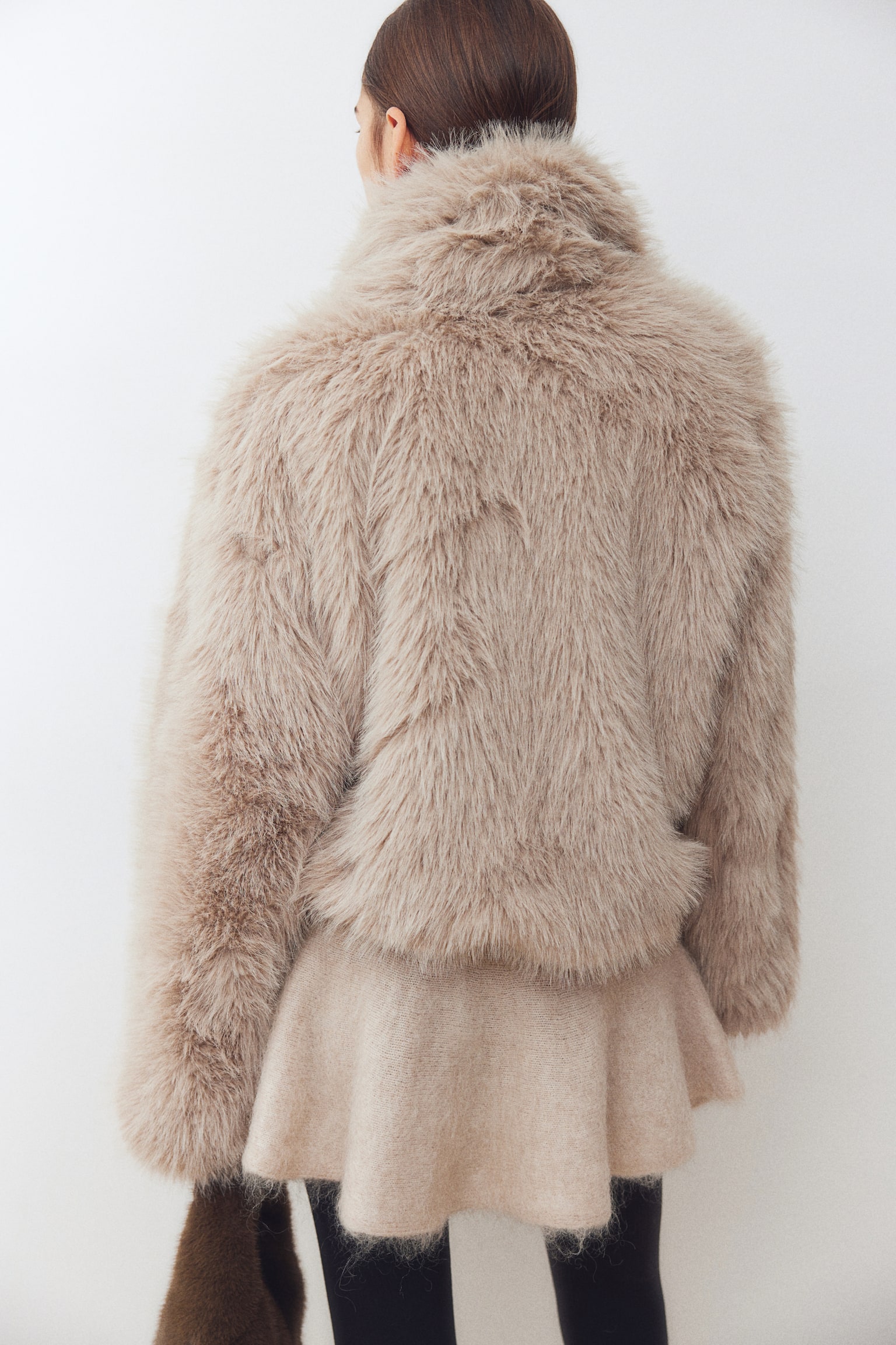 Fluffy jacket - Beige/Cream/Brown - 4