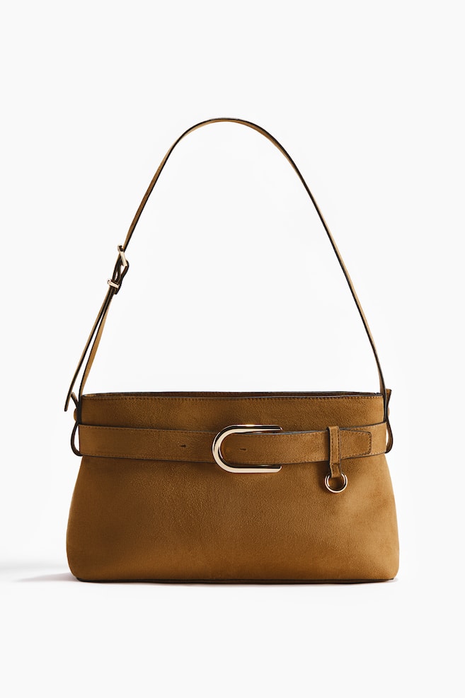 Strap-detail shoulder bag - Brown - 1
