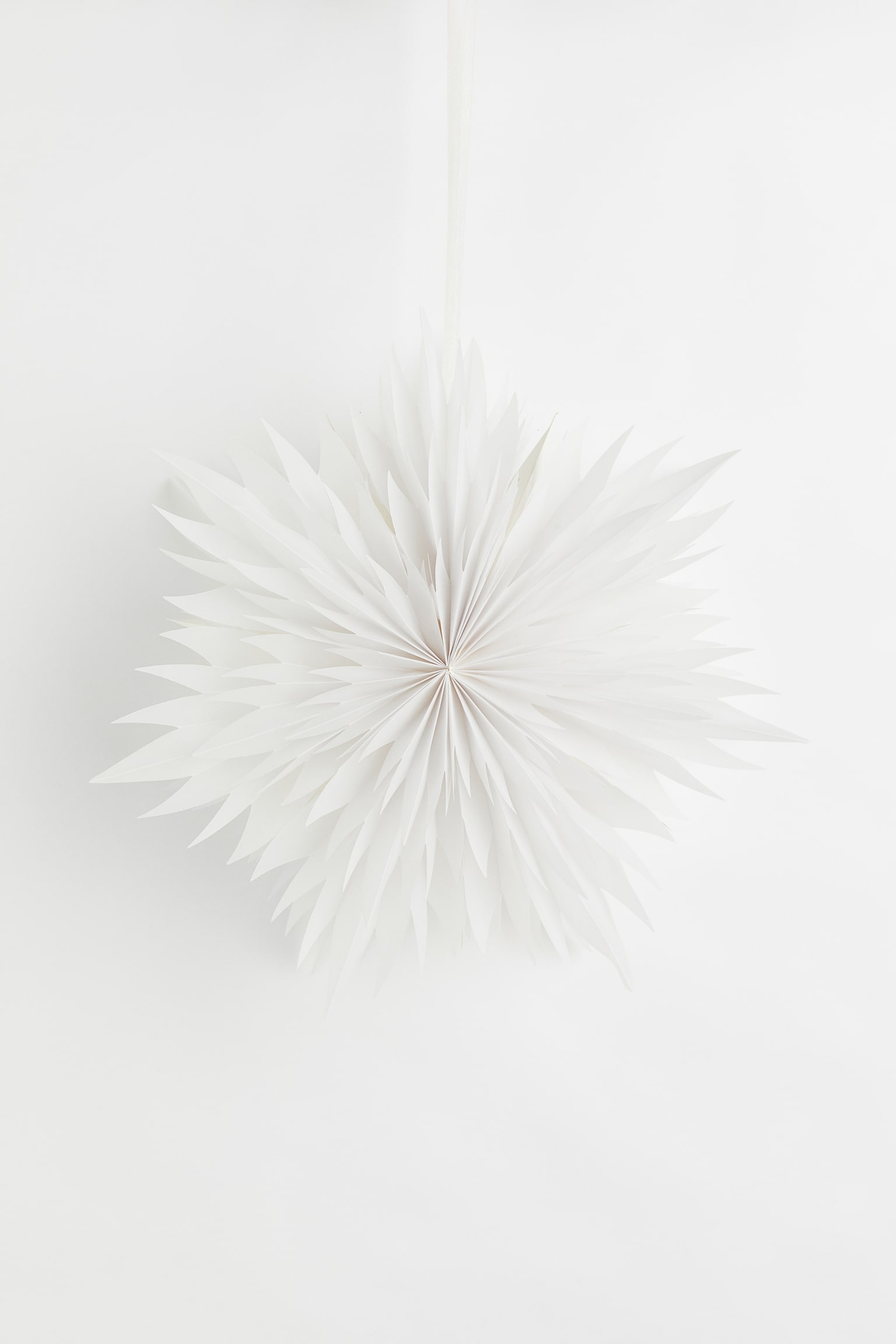 Paper star lamp shade - White/Dark red - 1