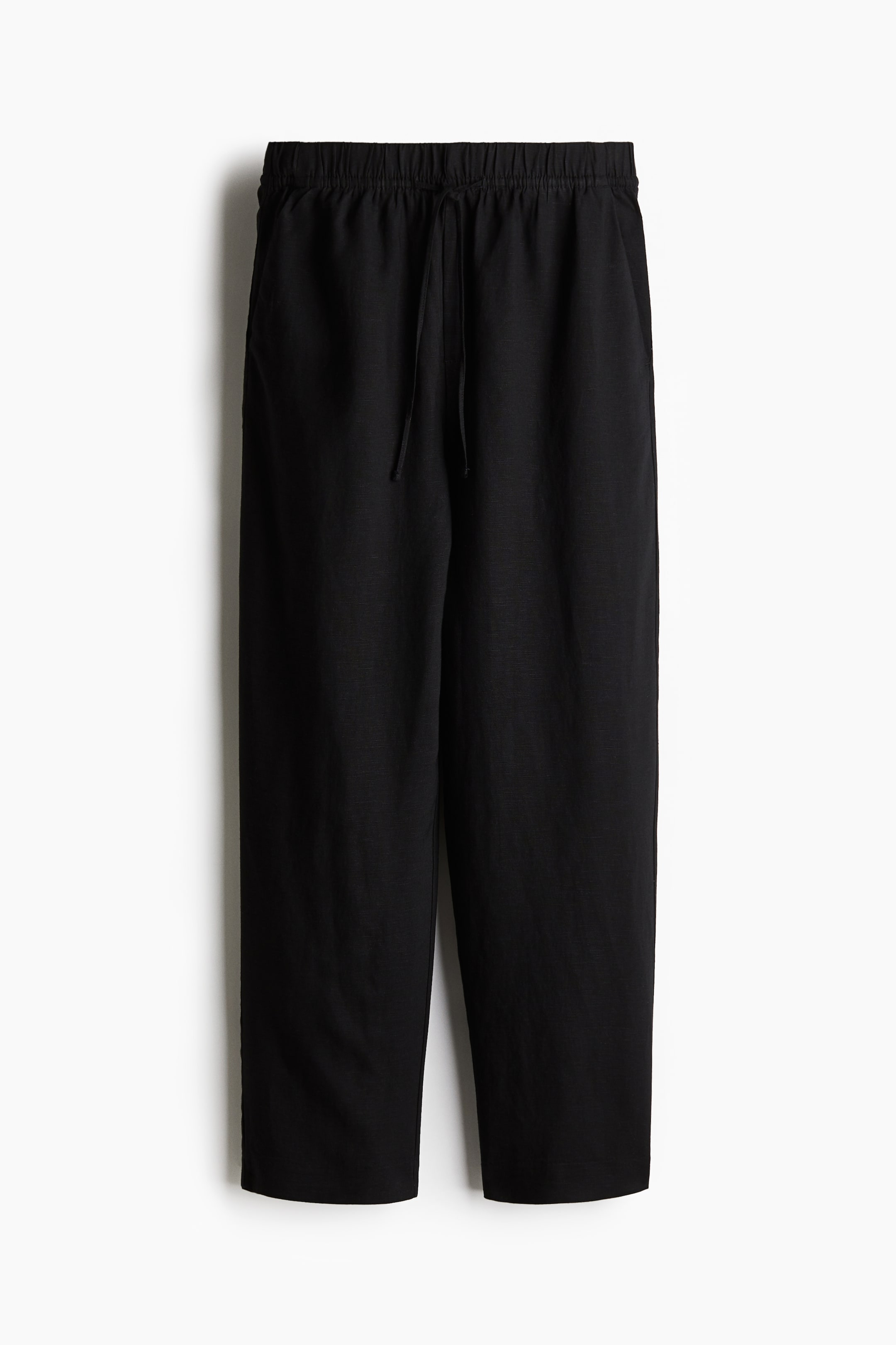 Linen-Blend Drawstring Pants