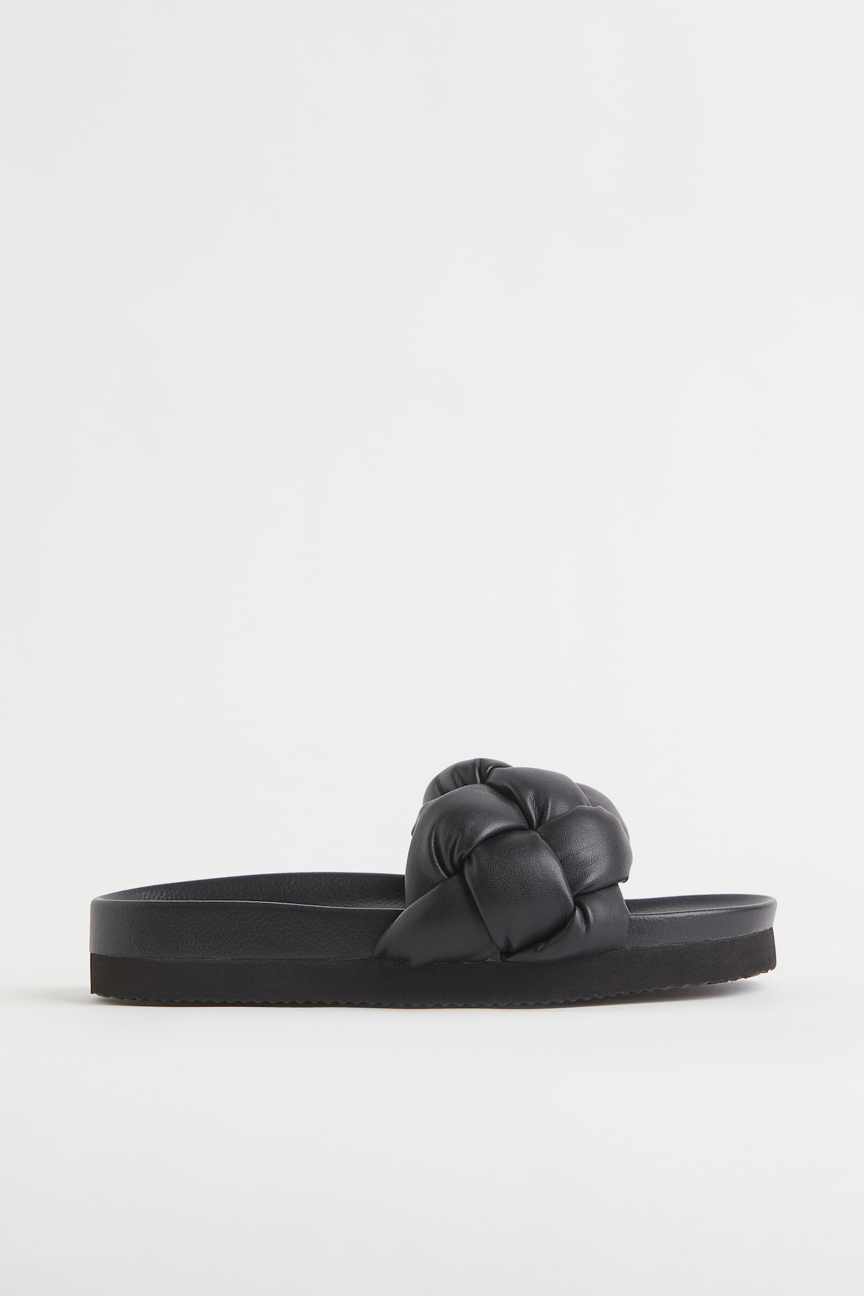 Braided Slides - No heel - Black - Ladies | H&M US