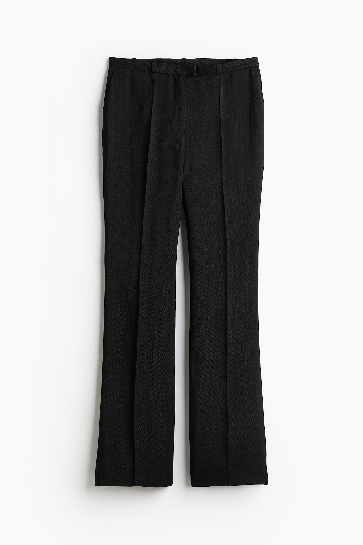 Tailored viscose trousers - Black/Beige - 1