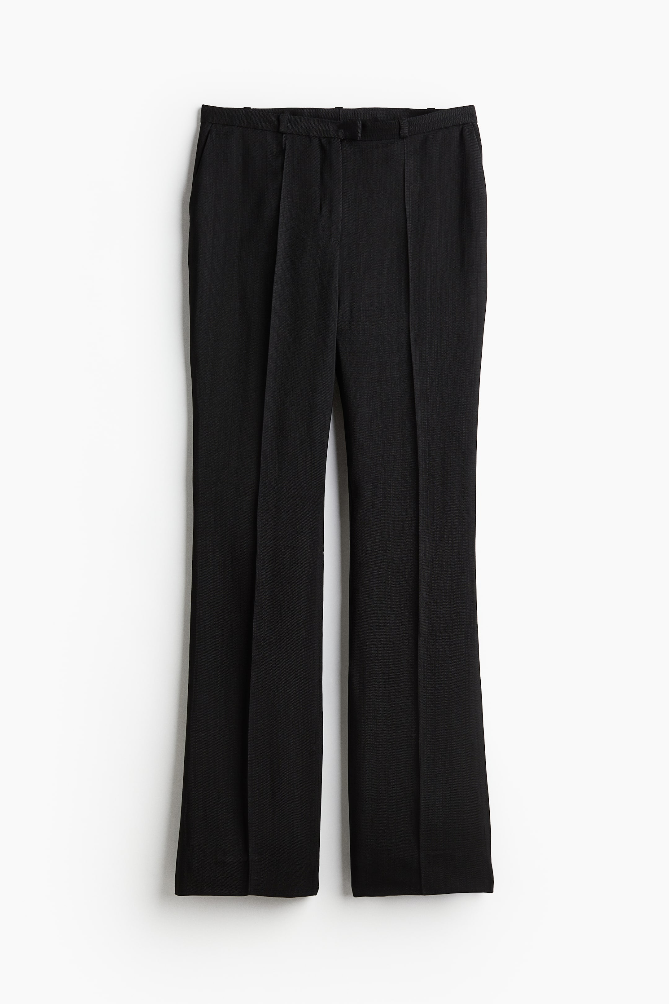 Tailored viscose trousers - Regular waist - Long - Black - Ladies | H&M GB 6