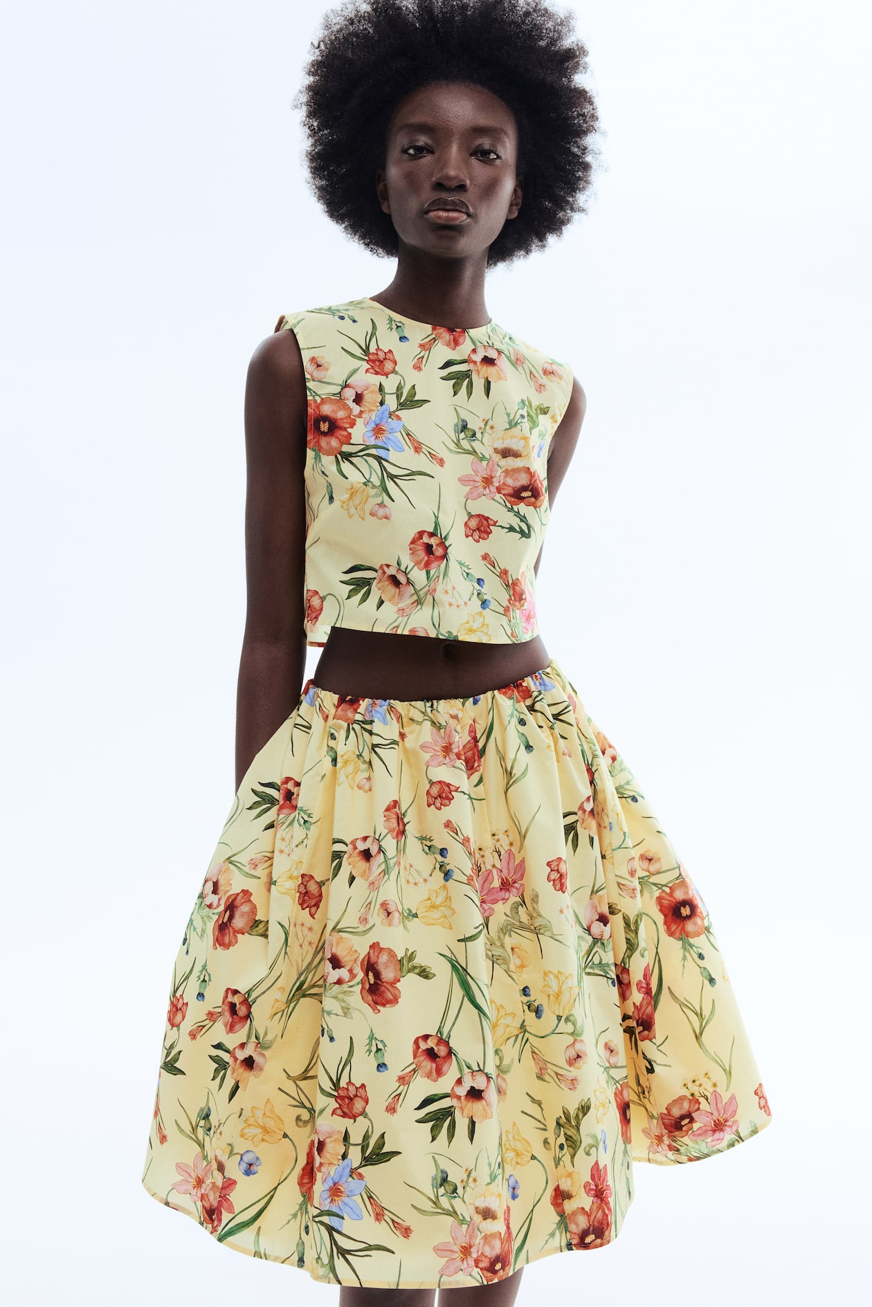 Cropped poplin top - image 2