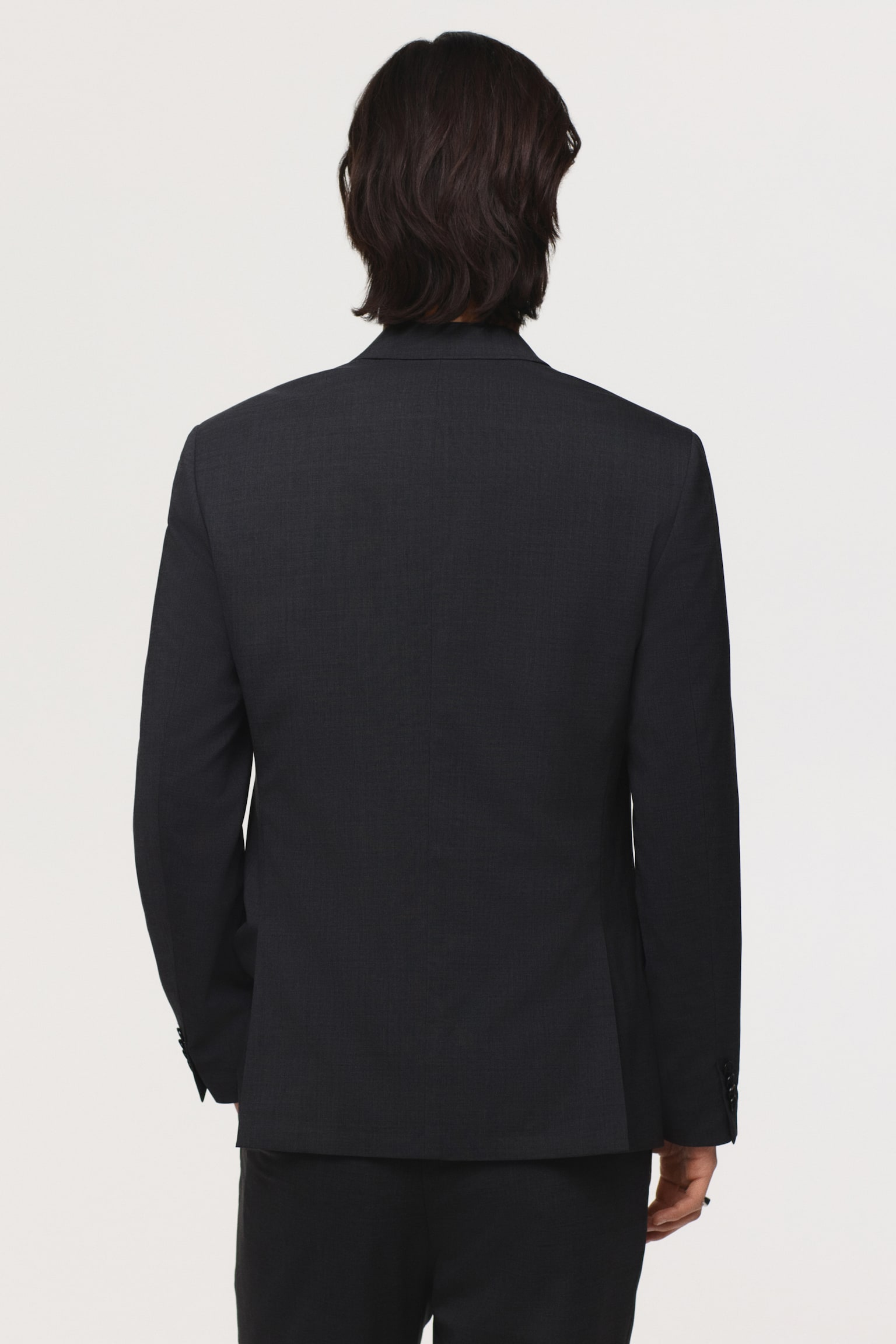 Slim Fit Wool-blend jacket - Dark grey/Black/Navy blue - 6