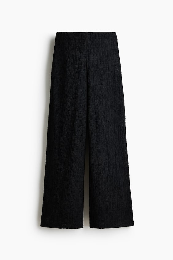 Женские брюки H&M Wide-Leg Crinkled Pants