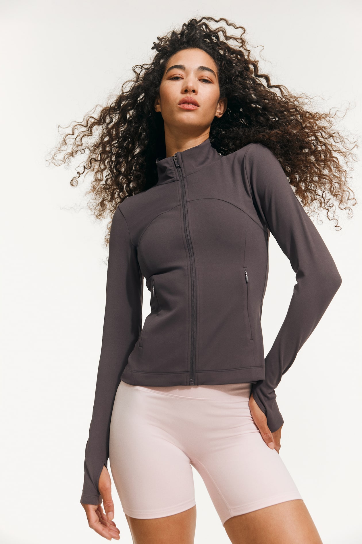 Veste de sport zippée SoftMove™ - Gris truffe - FEMME | H&M FR