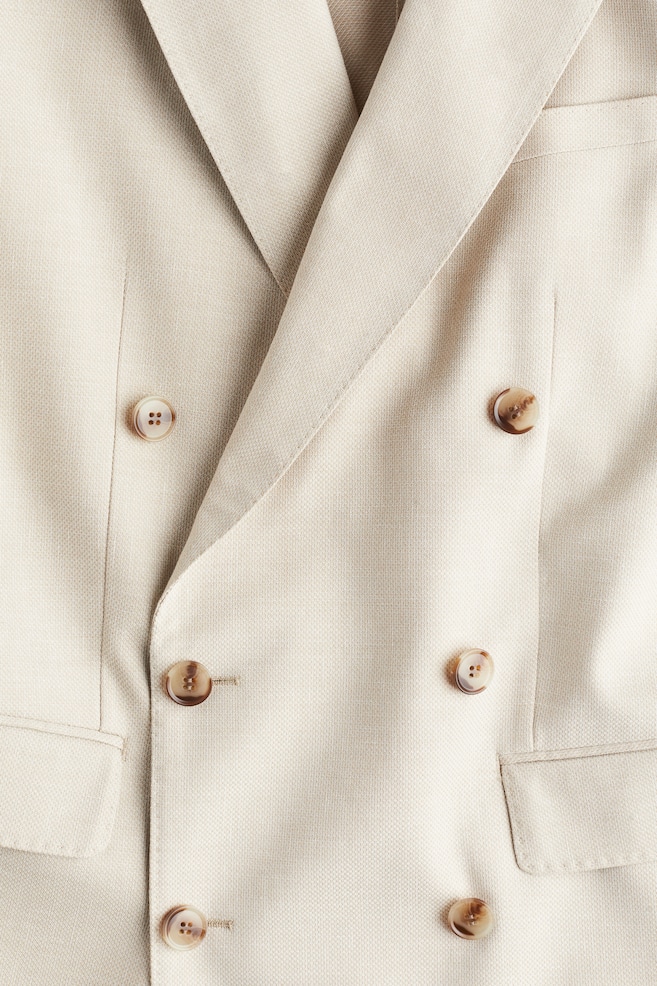 Regular Fit Double-breasted jacket - Light beige - 4