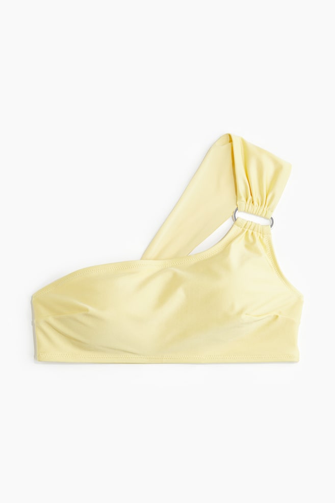 Padded One-Shoulder Bikini Top - Light yellow - 1