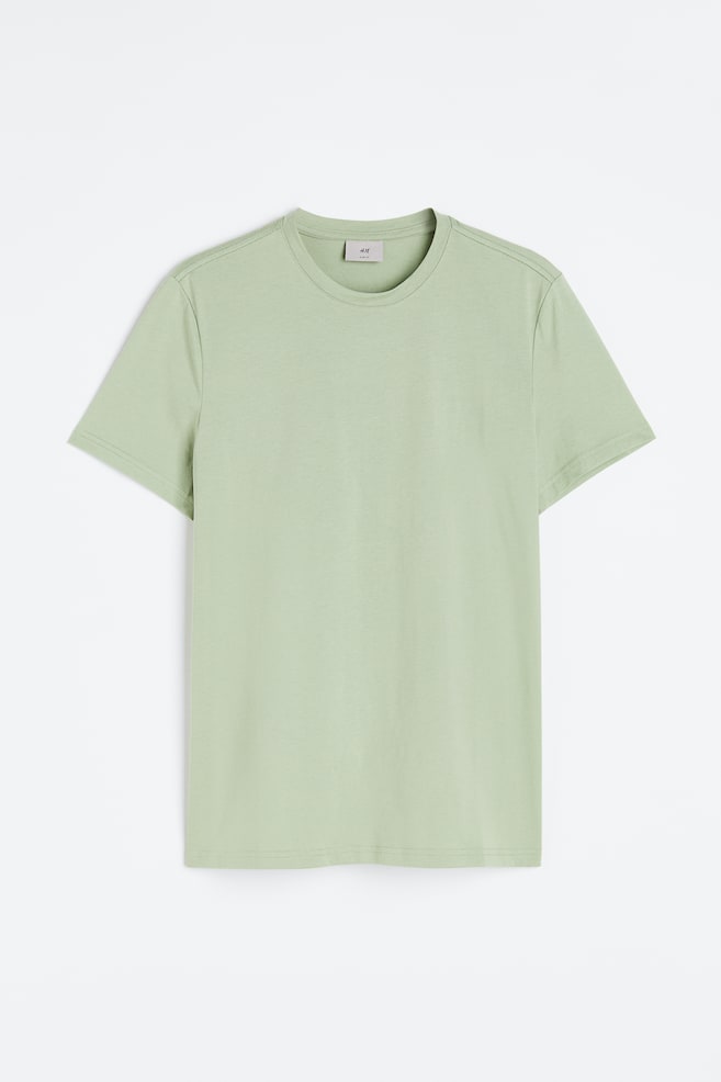 Slim Fit T-shirt i pimabomull - Pistasjgrønn/Hvit/Sort/Dueblå/dc/dc/dc/dc/dc/dc/dc/dc/dc - 2