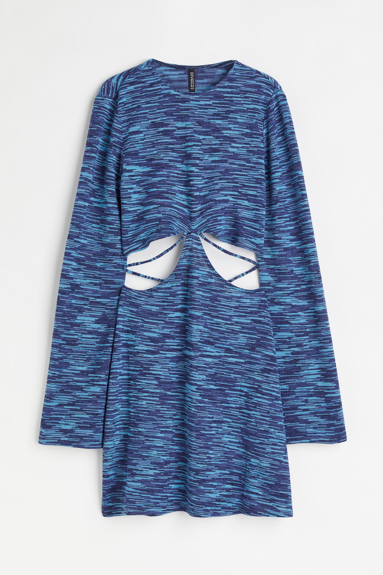 Robe en maille fine - Bleu foncé/motif - 1