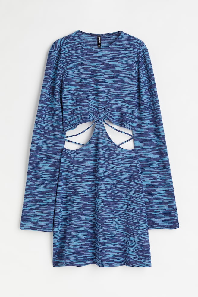 Vestido de punto fino - Azul oscuro/Estampado - 1
