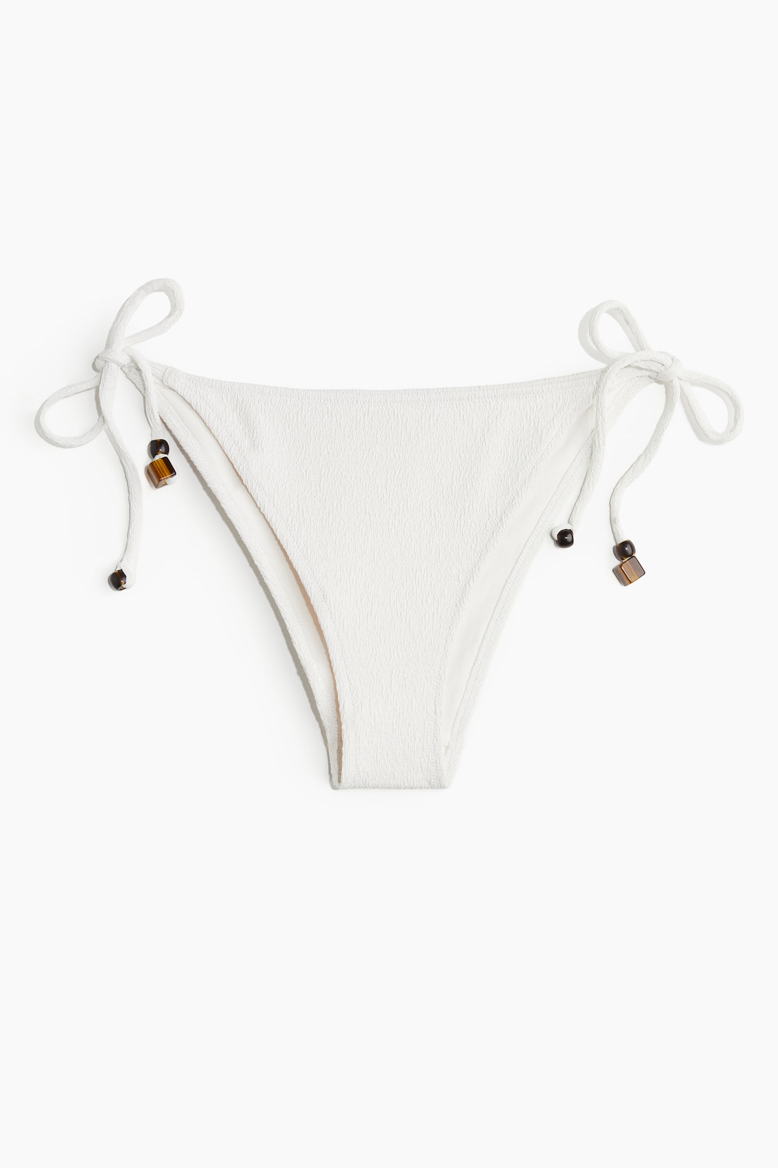 Tie tanga bikini bottoms - White/Light blue - 2