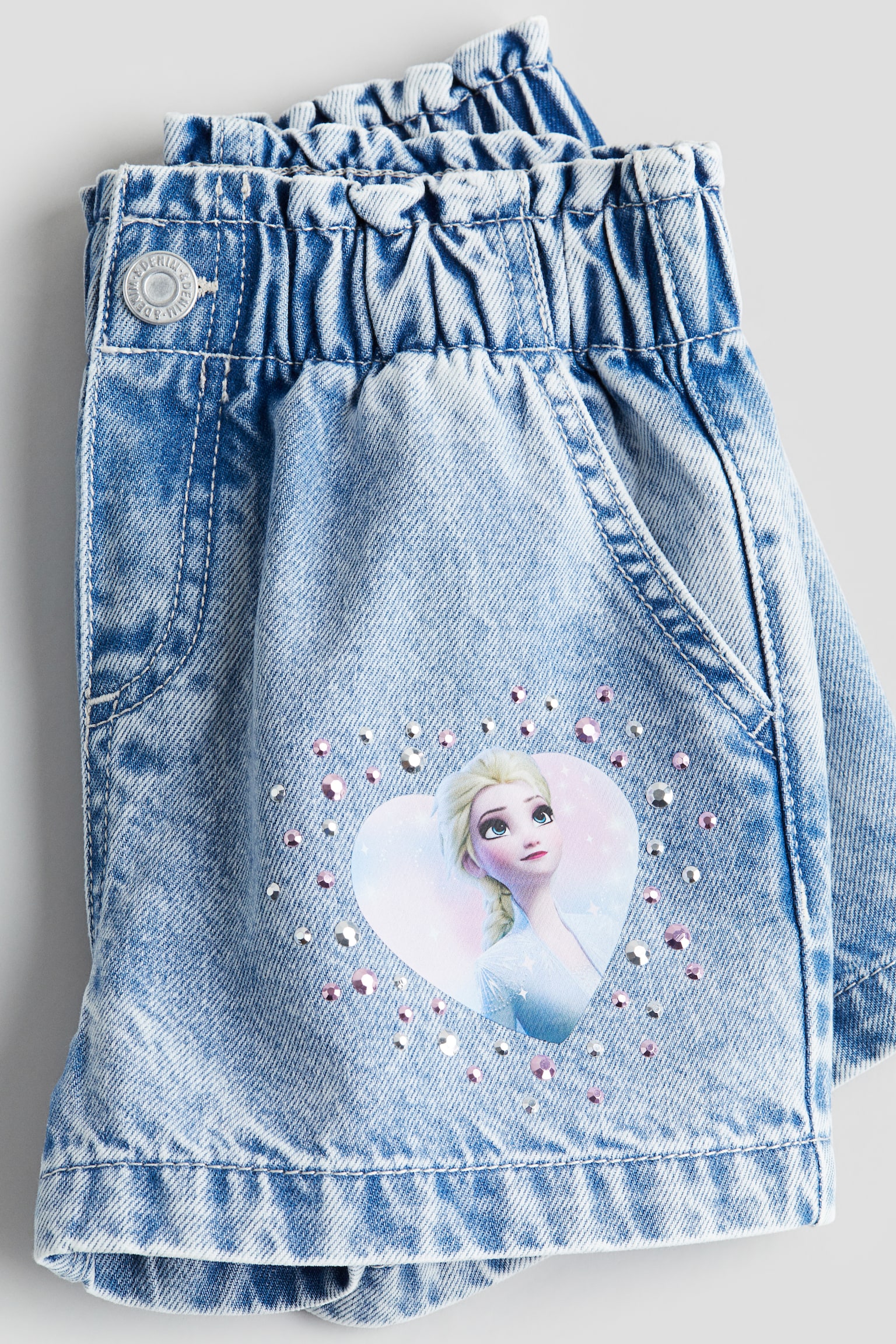 Loose Fit Denim Shorts - Light denim blue/Frozen/Light denim blue/SmileyWorld®/Denim blue/Minnie Mouse/Light pink/Care Bears/Light denim blue/Disney/Denim blue/Disney - 2