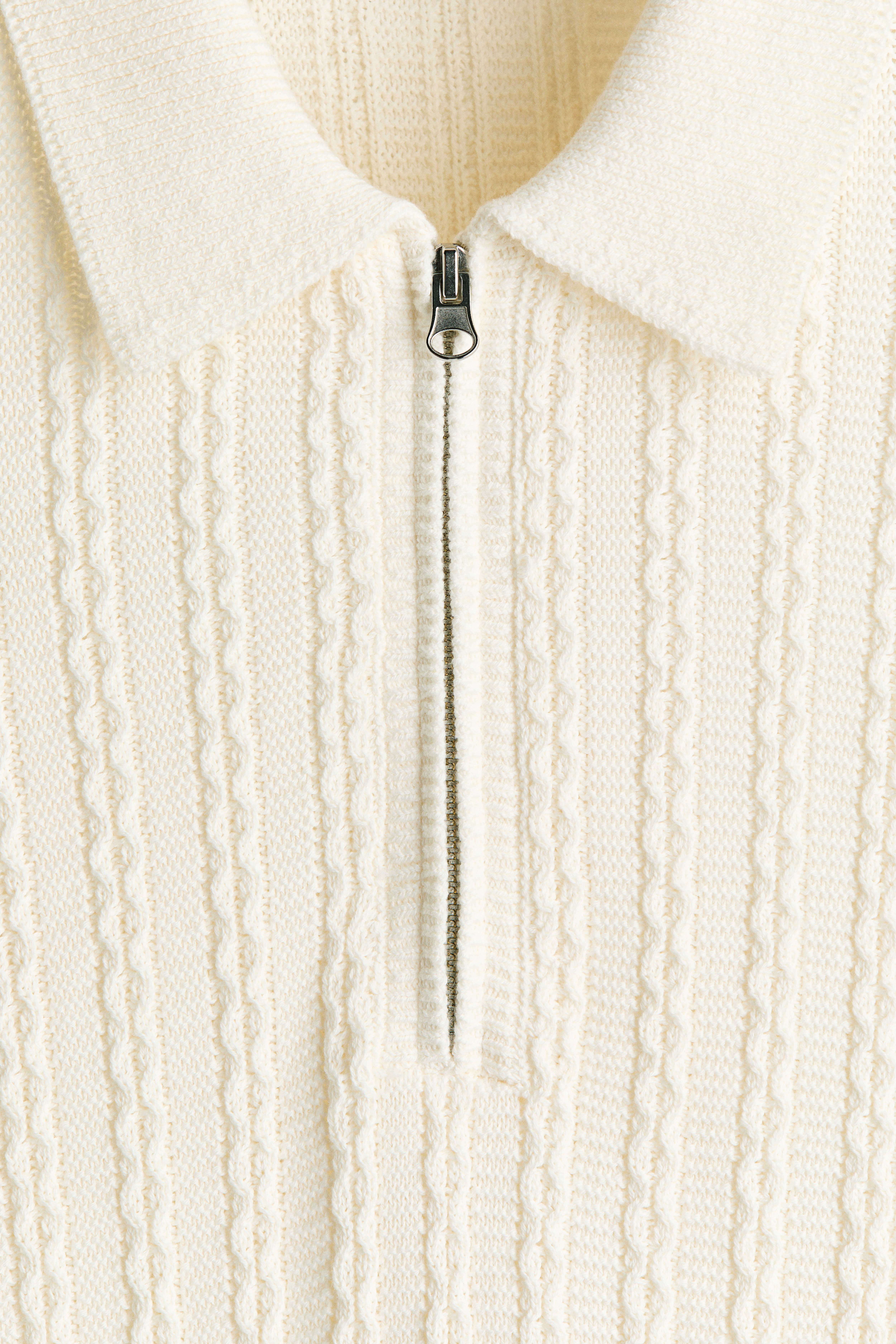 Relaxed-Fit Half-Zip Polo Shirt