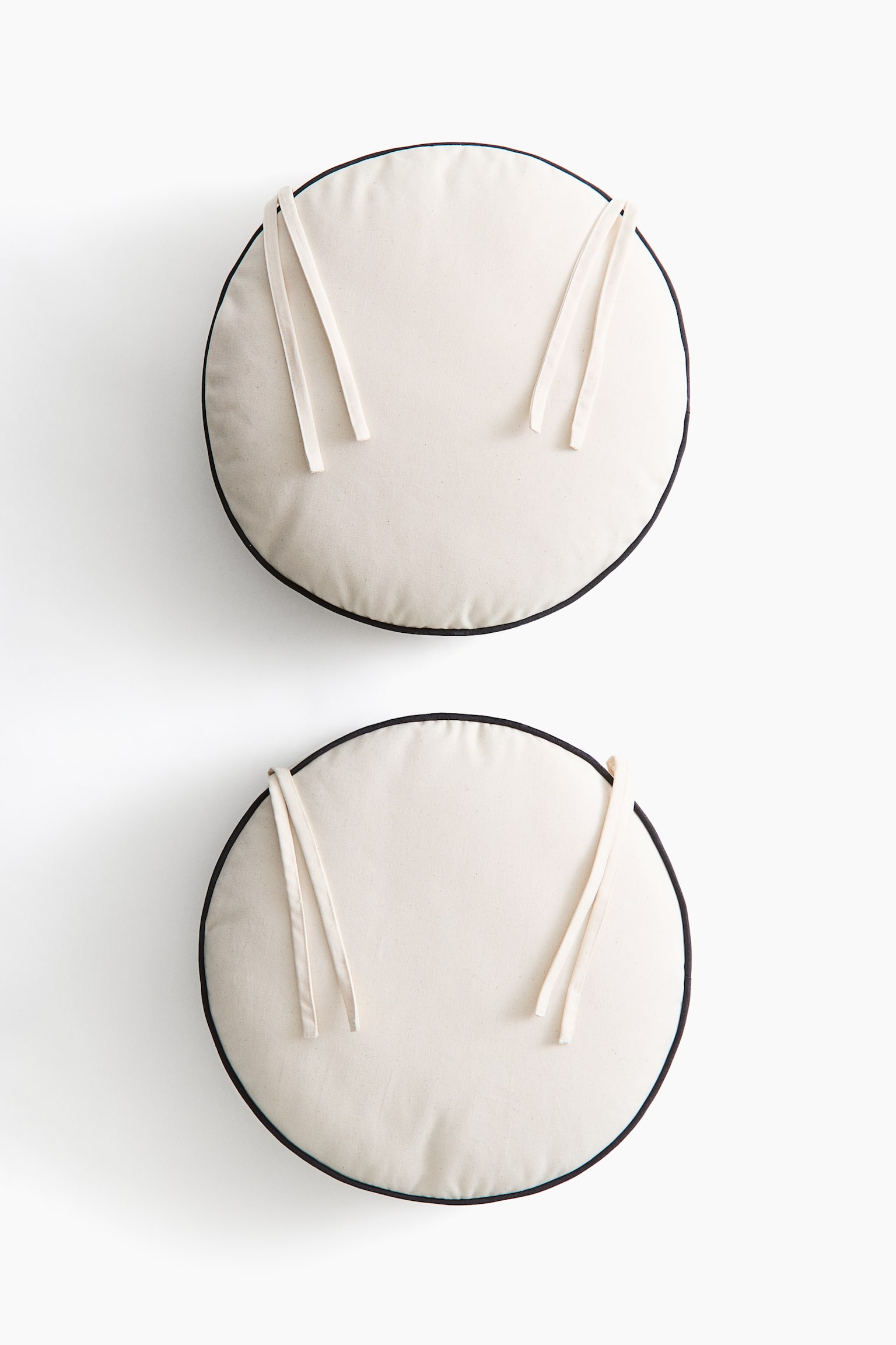 2-pack outdoor seat cushions - Cream/Dark green/Blue - 3