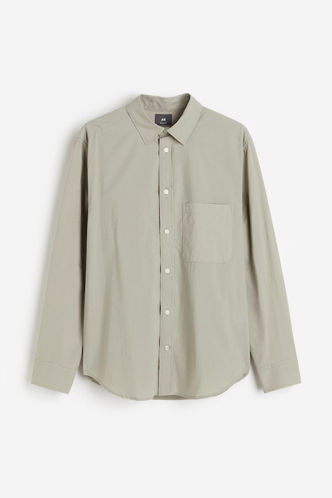 Camicia Regular Fit - Verde salvia/Crema/righe/Crema/righe - 2