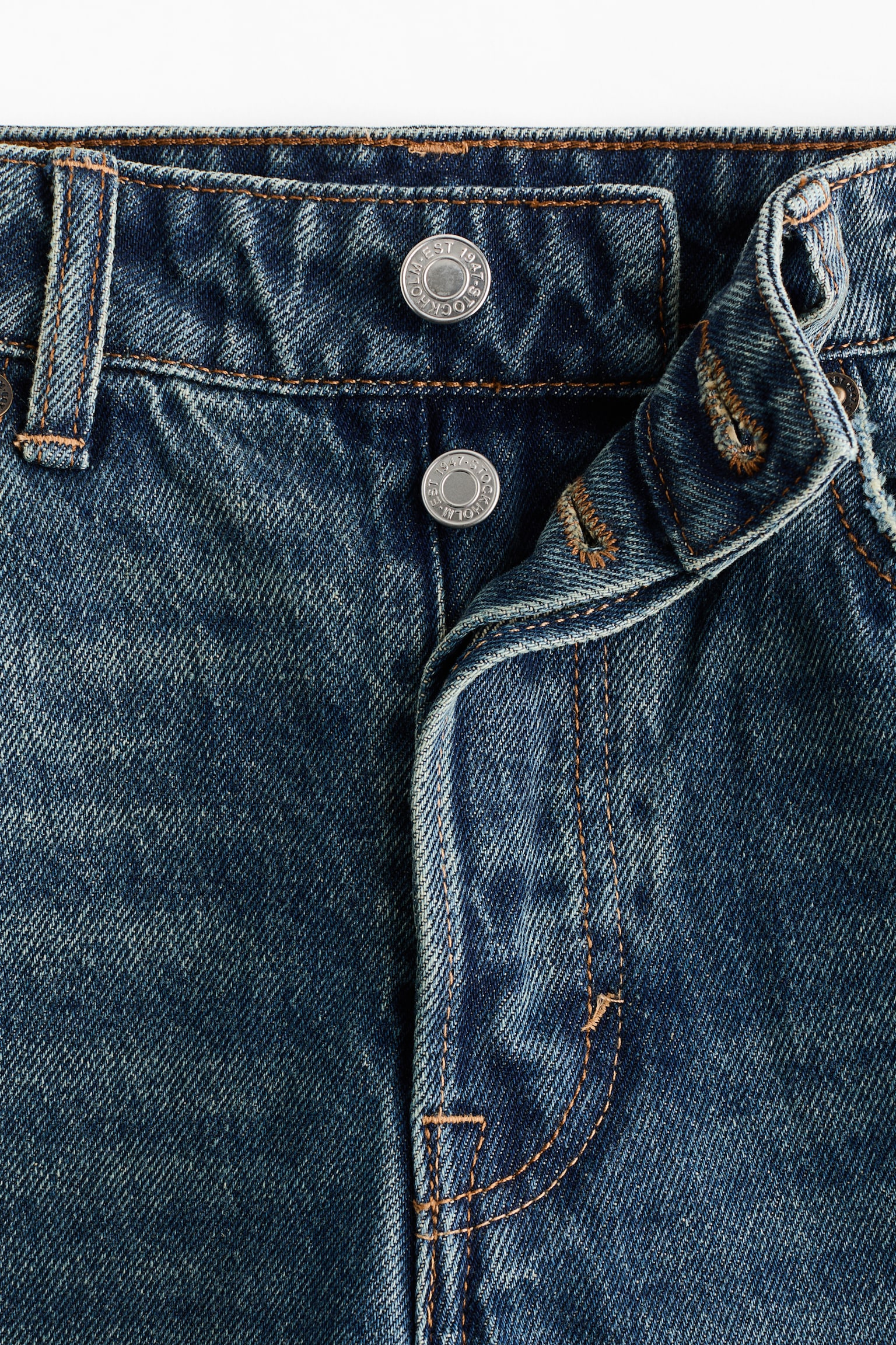 Женские джинсы H&M Baggy Regular Waist, цвет: Тёмный джинсовый синий — фото 5