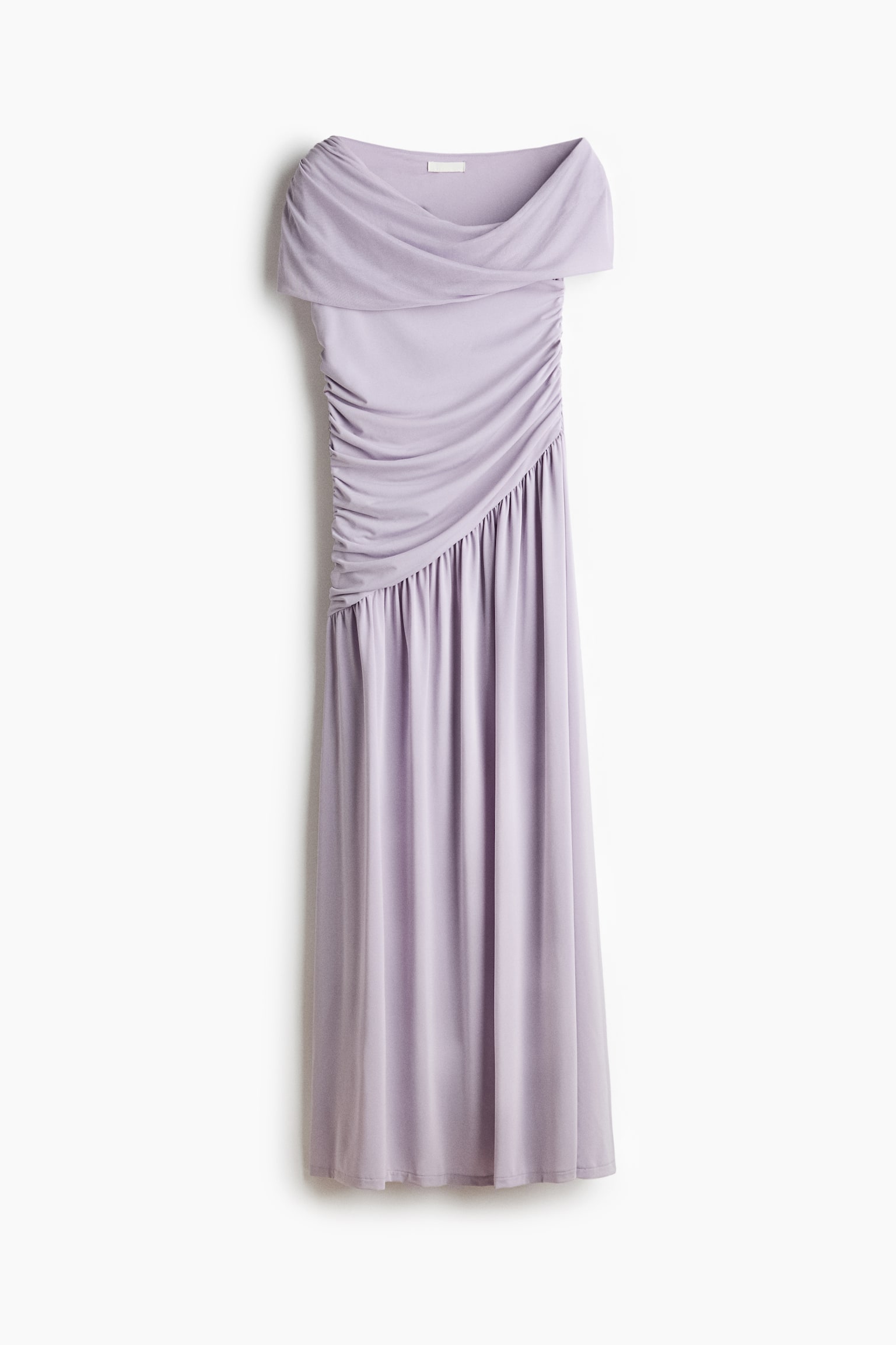 Draped One-Shoulder Jersey Dress - Light dusty purple - 2