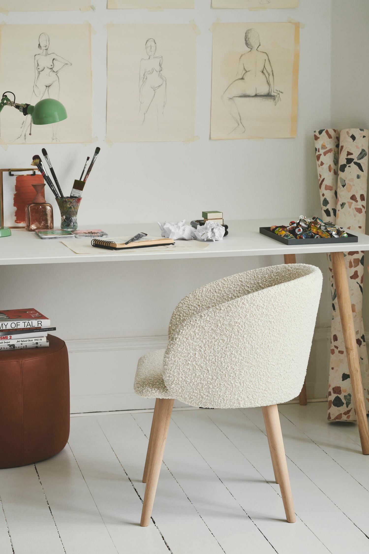 Rosa Spisebordsstol - Maya Cream