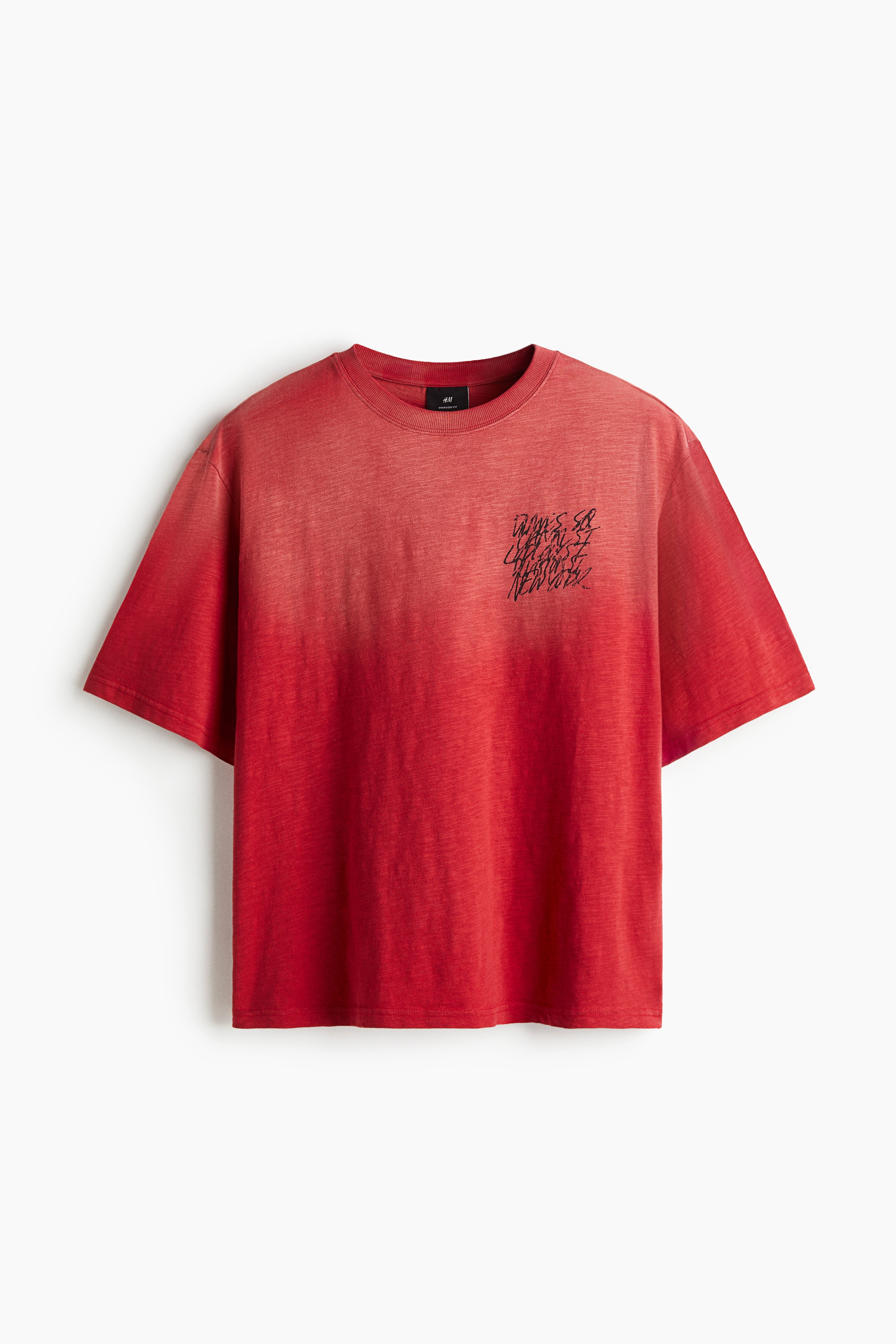 Oversized-Fit T-Shirt - Red/Dimes Sq/Black