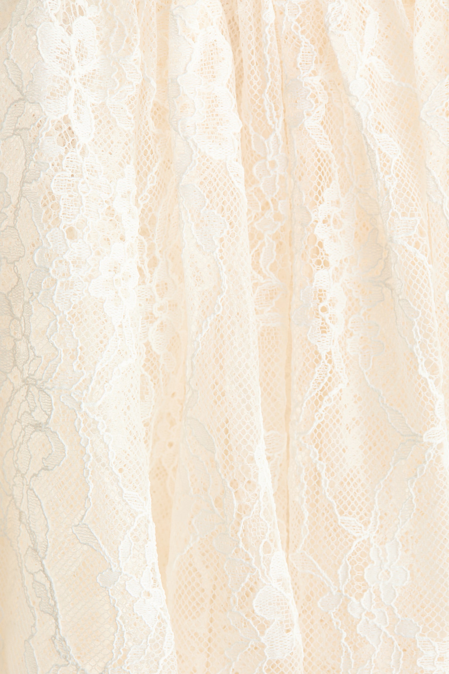 Oversized lace blouse - Cream - 4