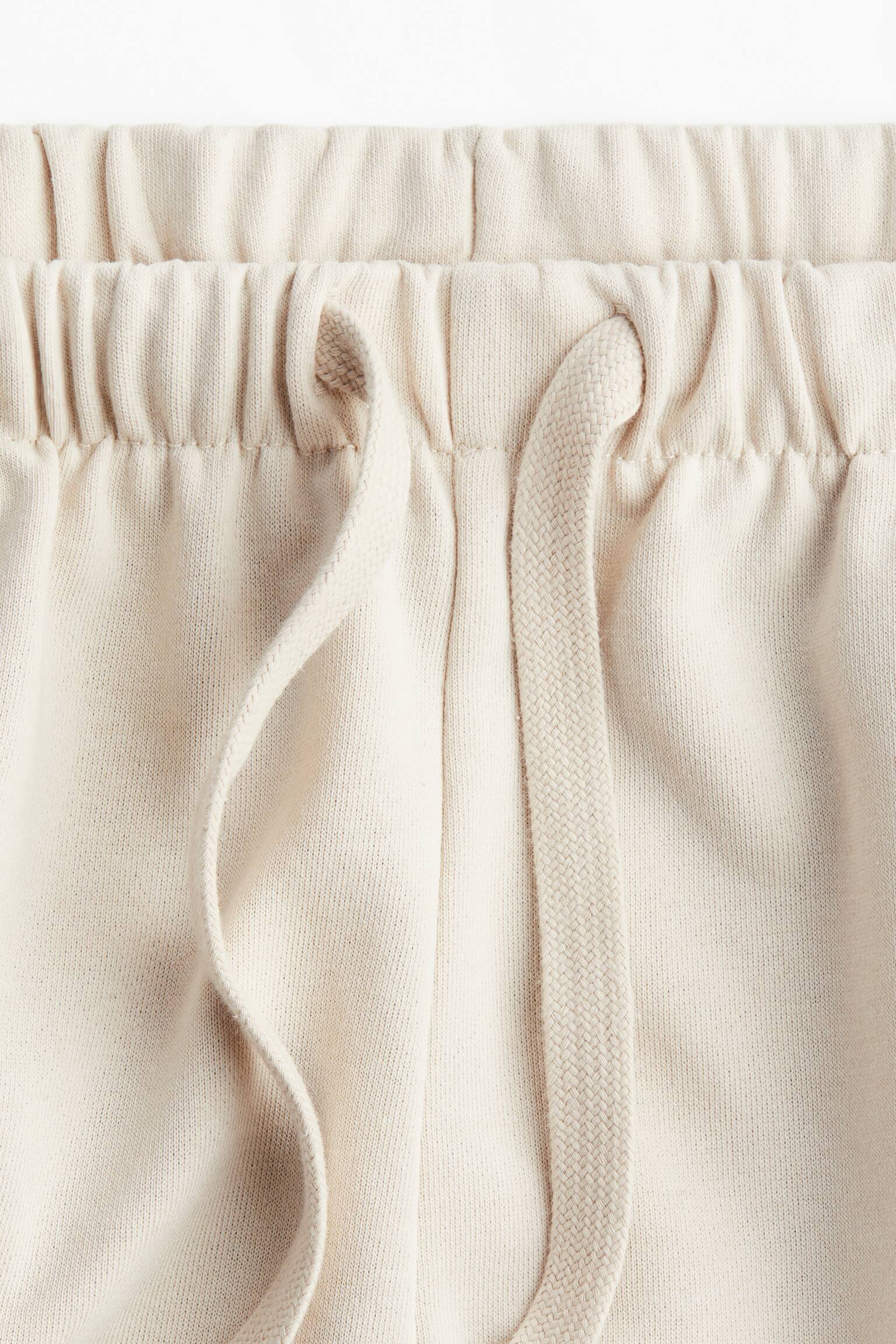 Loose-fit sweatshorts - Light beige/Black/Light grey marl/White - 3