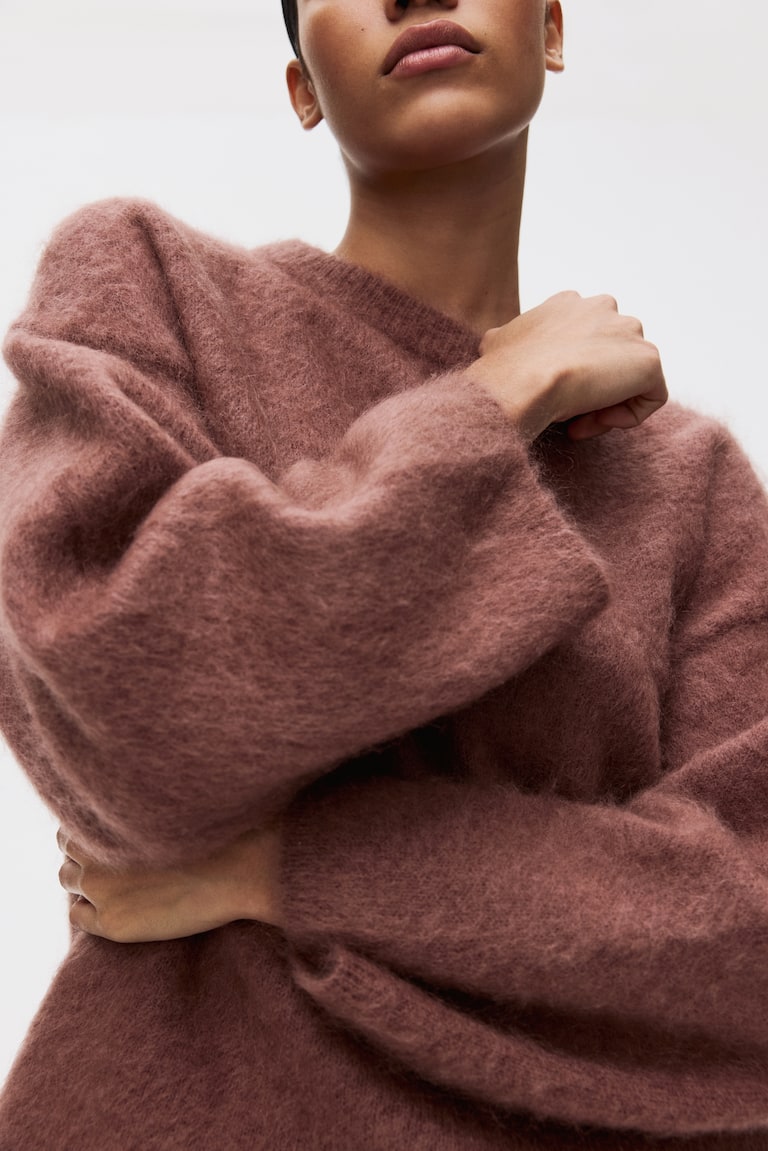 Oversized mohair-blend jumper