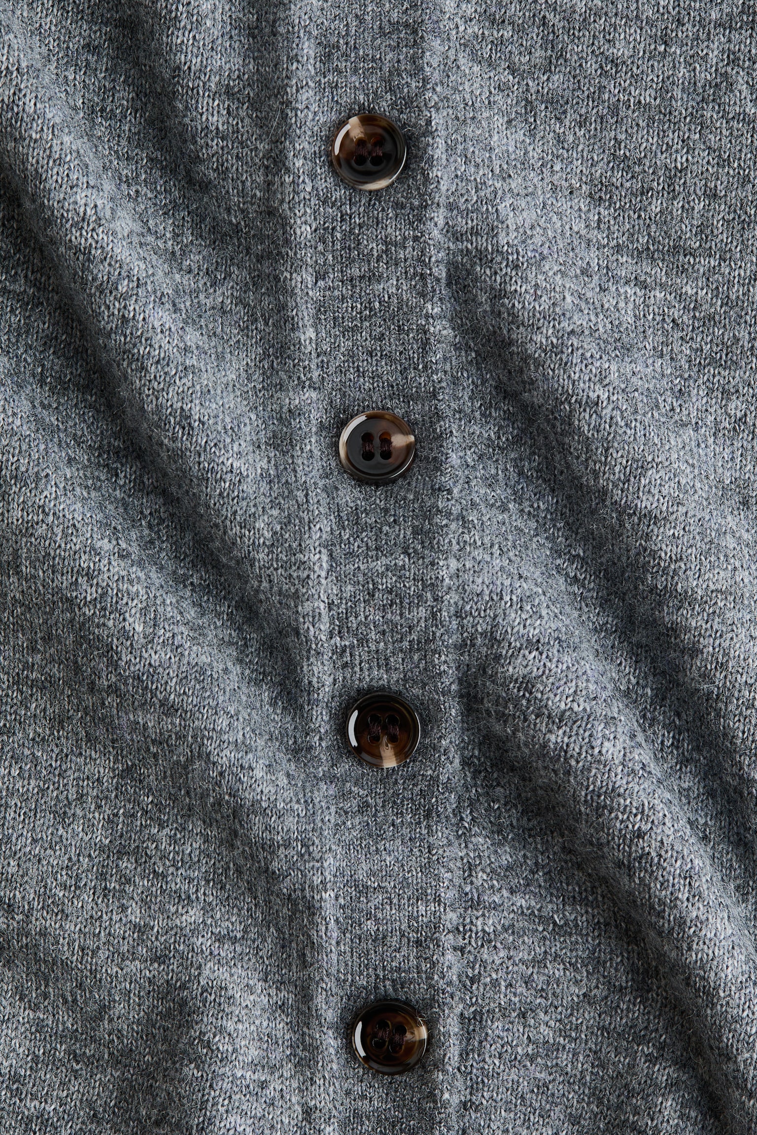 Женский кардиган H&M Turtleneck, цвет: Серый меланжевый — фото 4