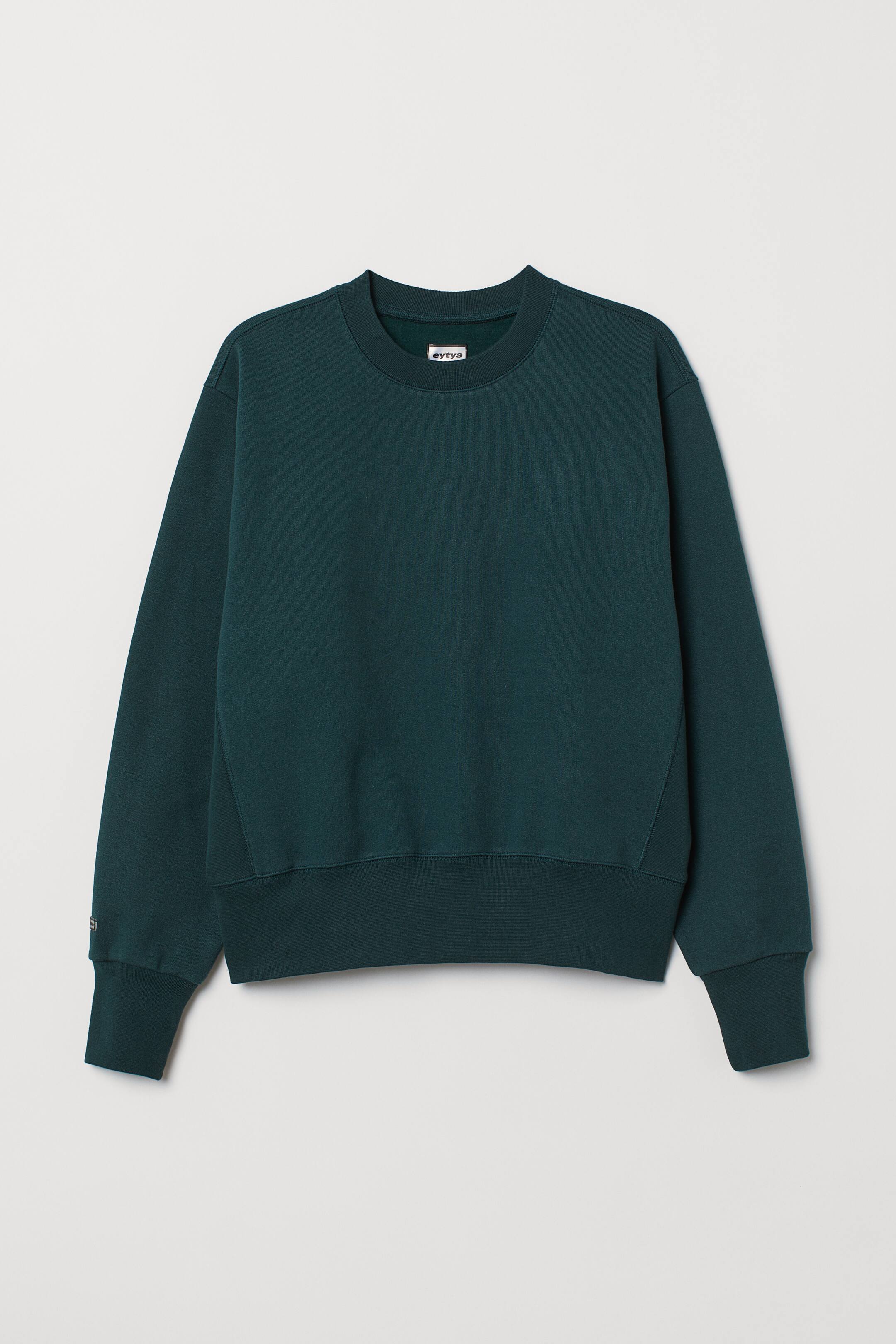 View larger image: Cotton sweatshirt - Dark green - Men | H&M 1