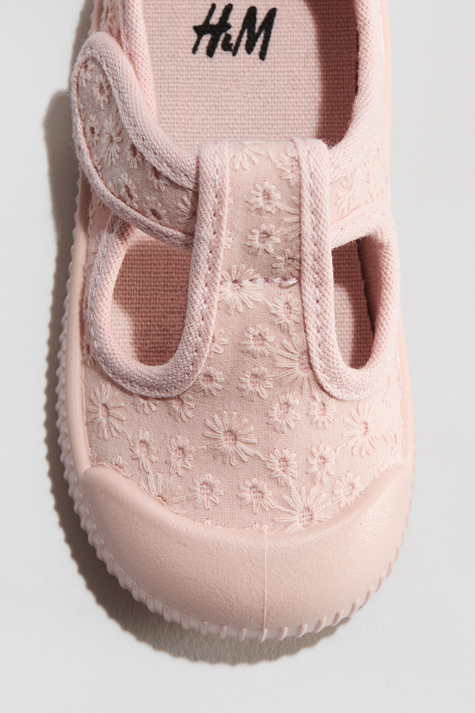 סנדלים מכותנה - ורוד בהיר/בז' בהיר - 2