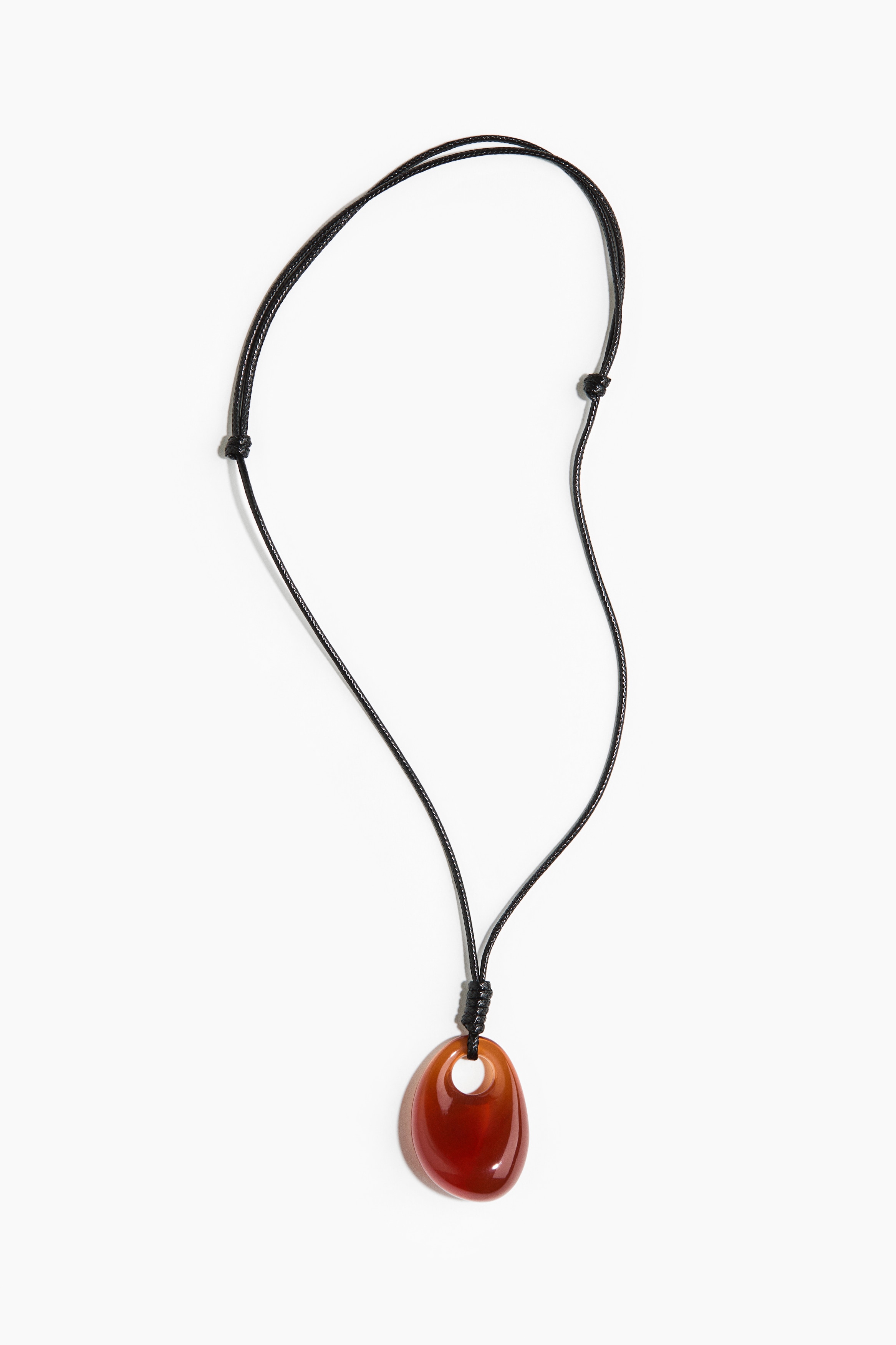 Halssieraad van koord met hanger - Bruin