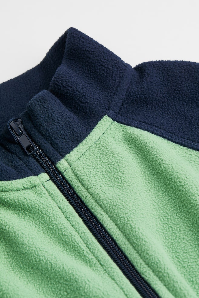 Fleece jacket - Light green/Dark blue - 2