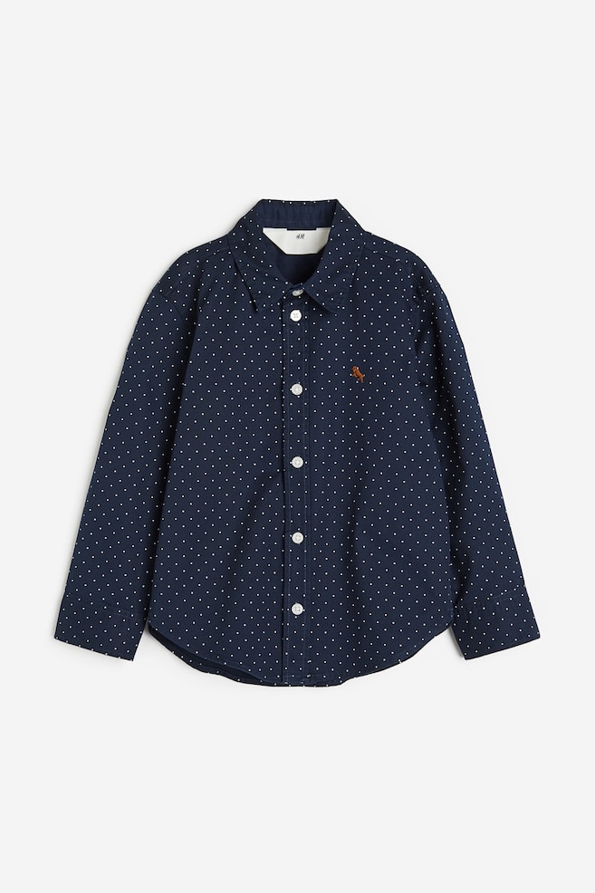 Cotton shirt - Navy blue/Spotted/White/Light blue/Navy blue/Spotted/dc/dc/dc/dc/dc/dc/dc - 1