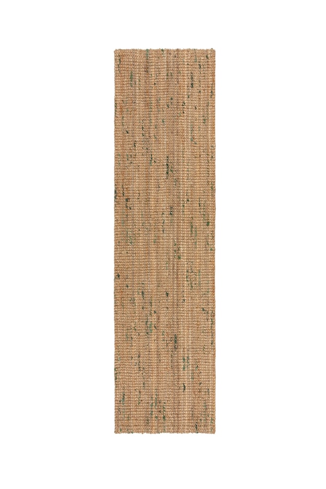 Matta Med Löpare I Jute Boucle - Naturlig/grön/Naturlig/blå - 1
