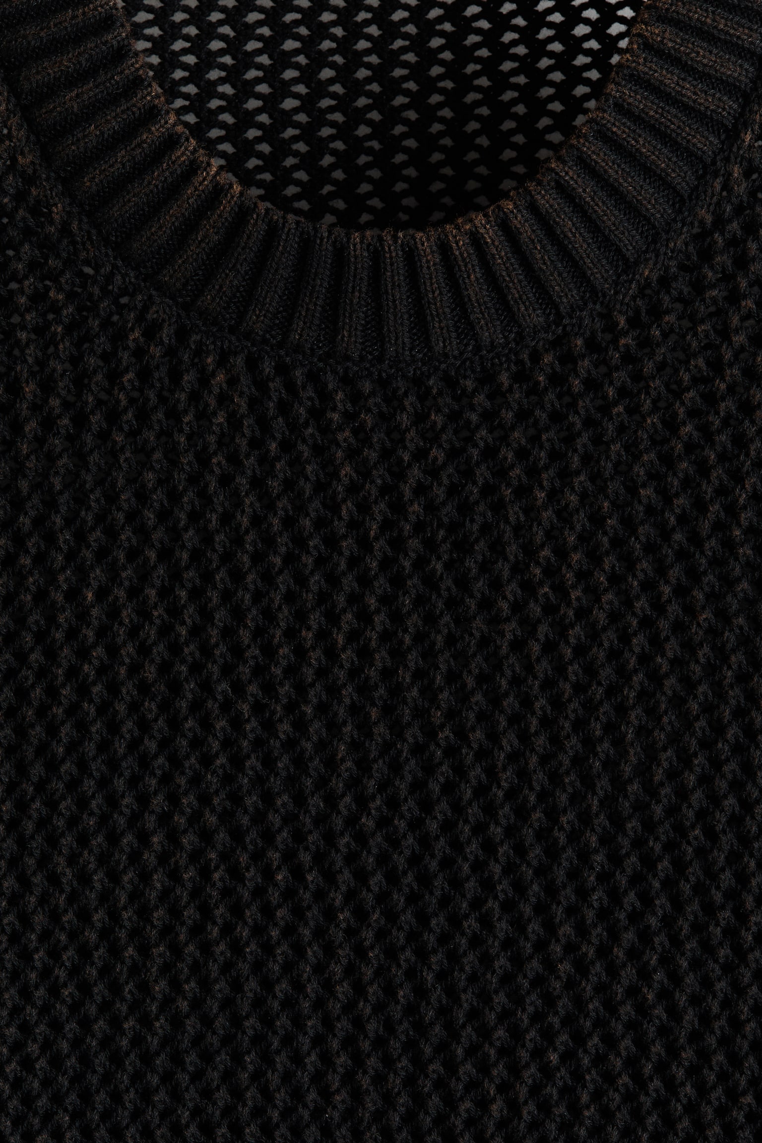 Мужской свитер H&M Loose-Fit Open-Knit Cotton, цвет: Чёрный — фото 7