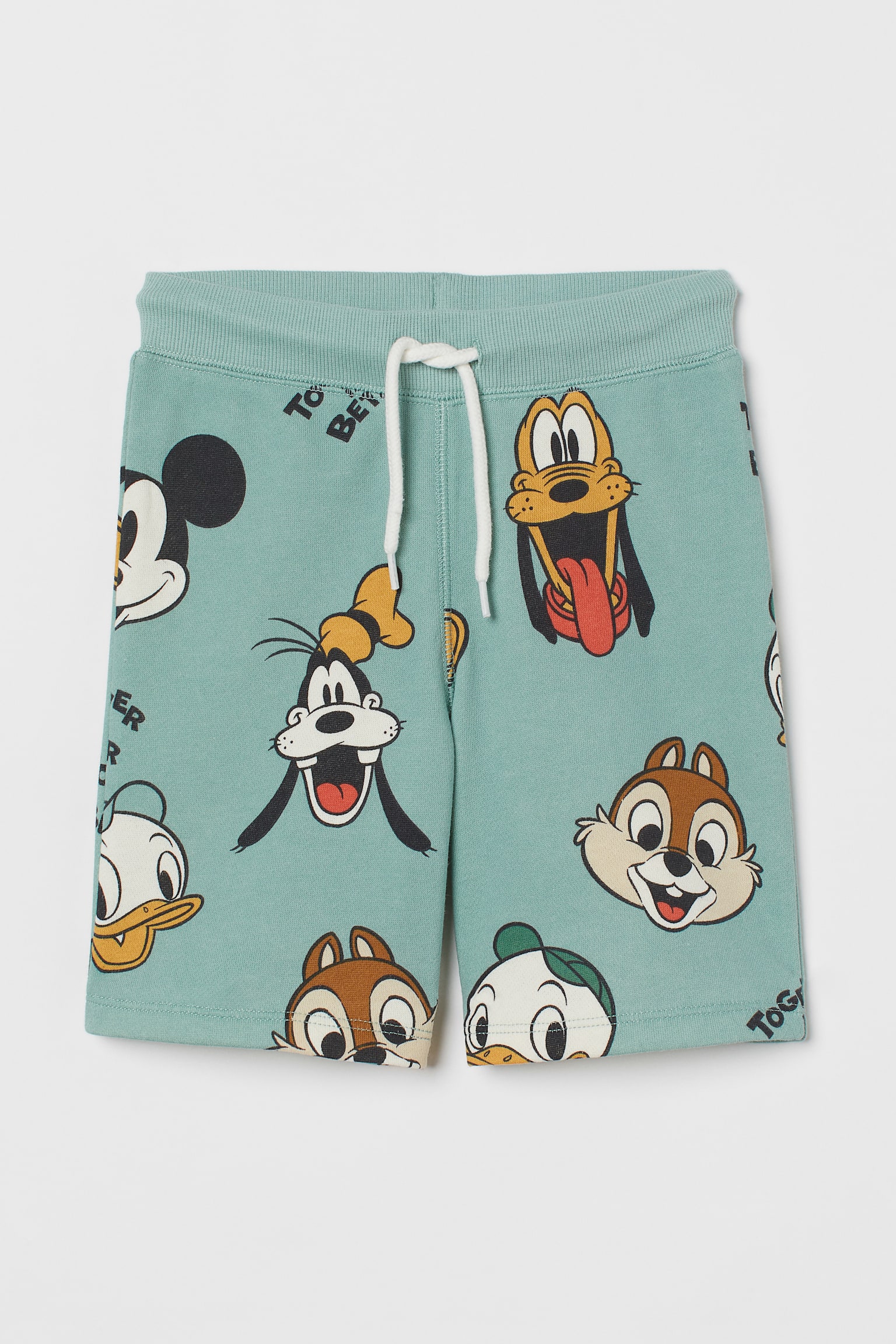 Print Sweat Shorts - Light green/Mickey Mouse - 1