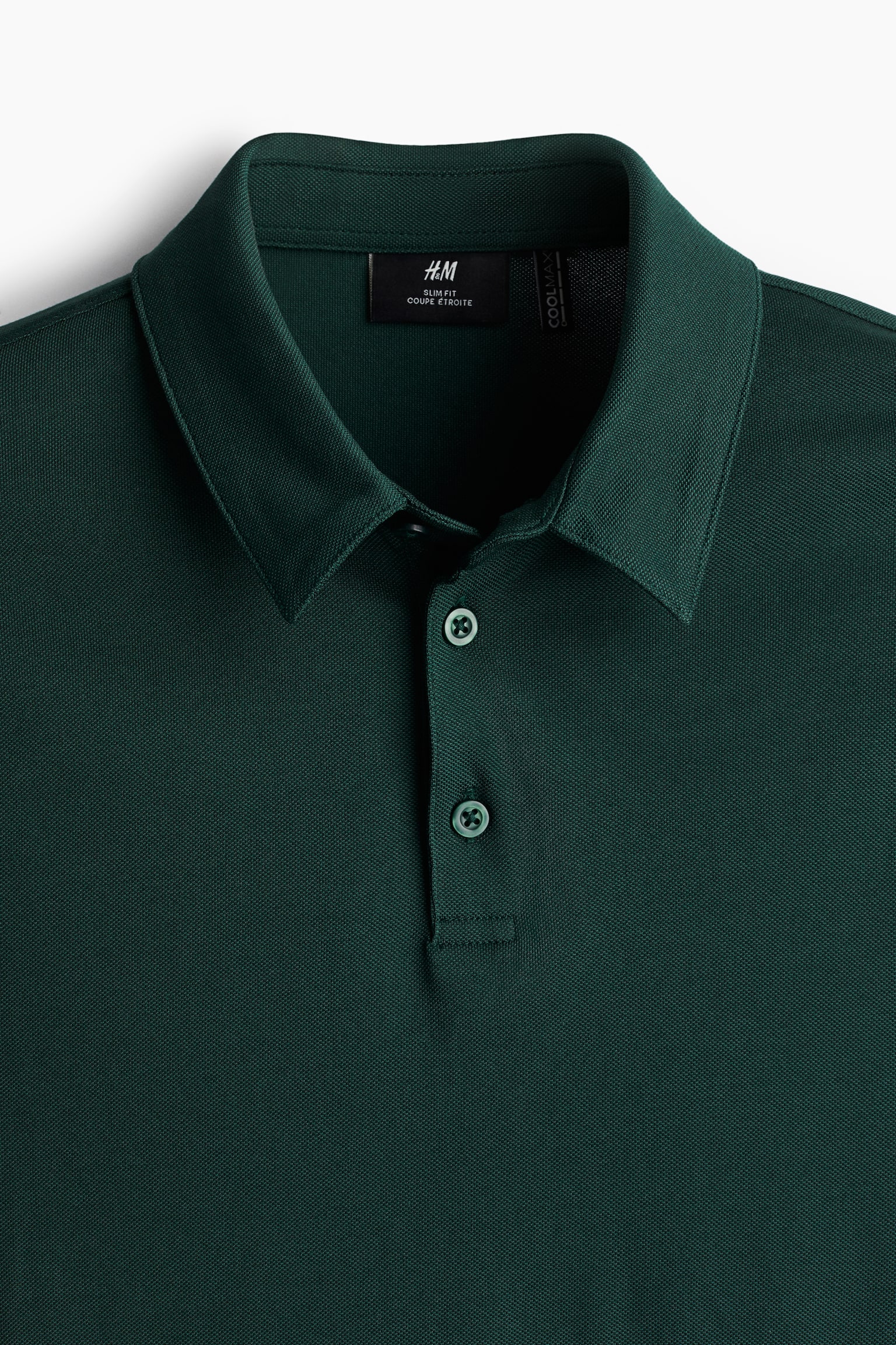 COOLMAX® Slim Fit Polo shirt - Forest green/Dark purple/Black/Dark turquoise/Light beige/White - 4