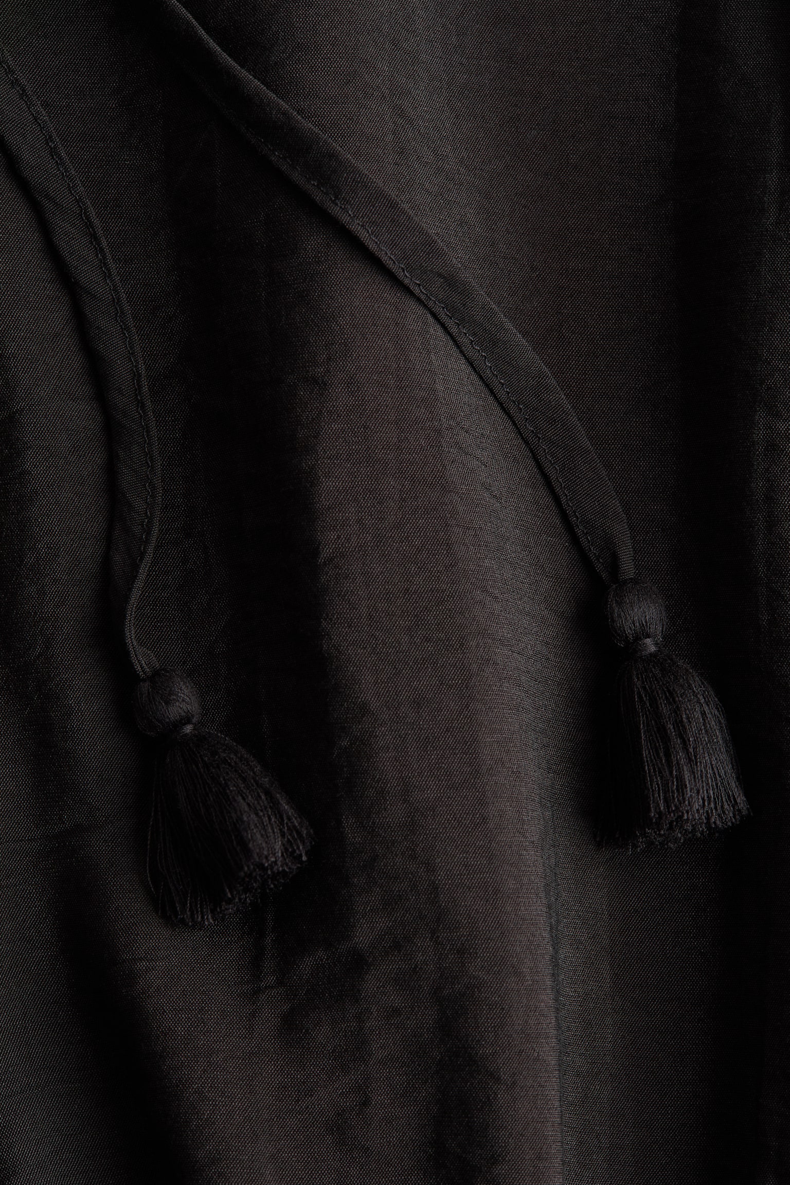 Tiered-skirt dress - Dark grey/White - 7