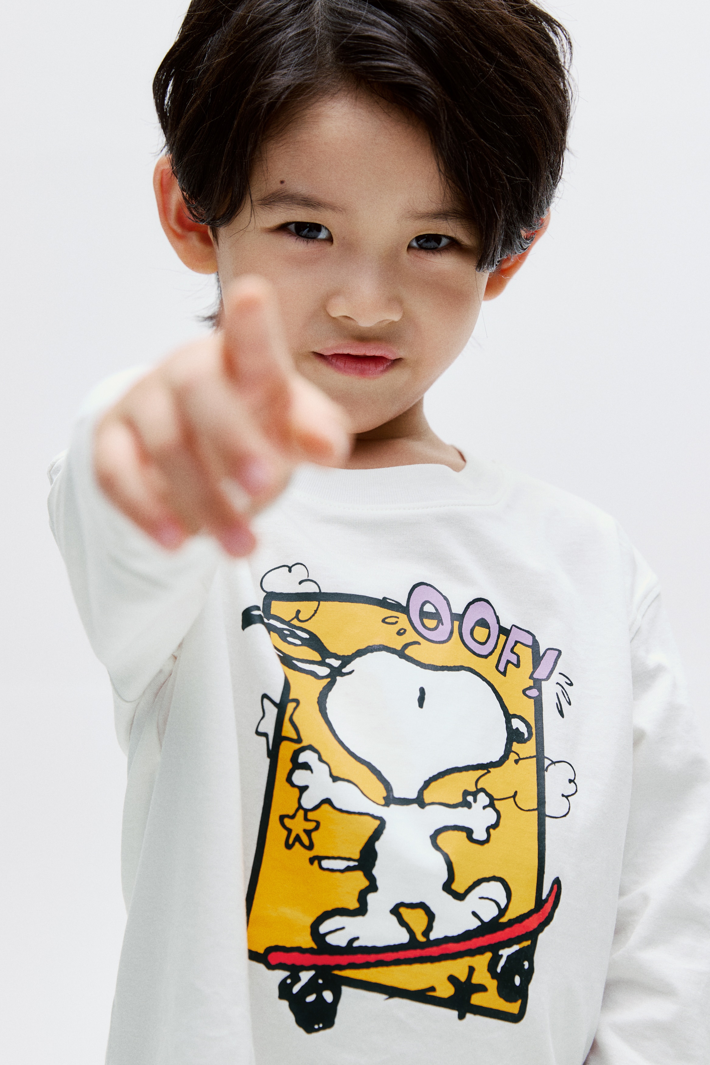 プリント長袖Tシャツ - ホワイト／スヌーピー/ホワイト／スヌーピー/ブライトブルー／スヌーピー