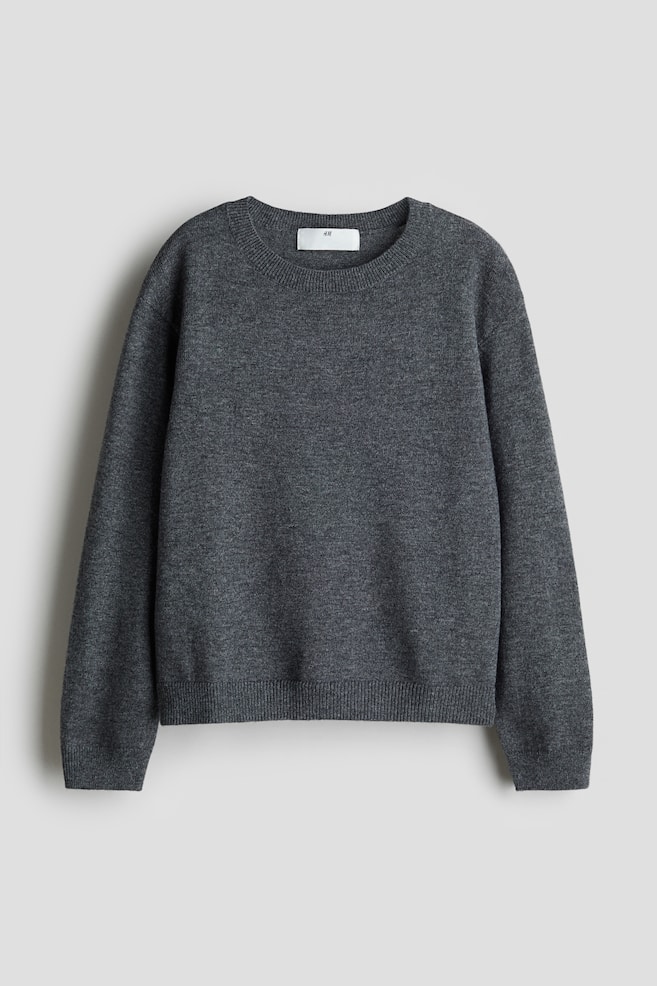 Pull en cachemire mélangé - Gris foncé/Beige clair - 1