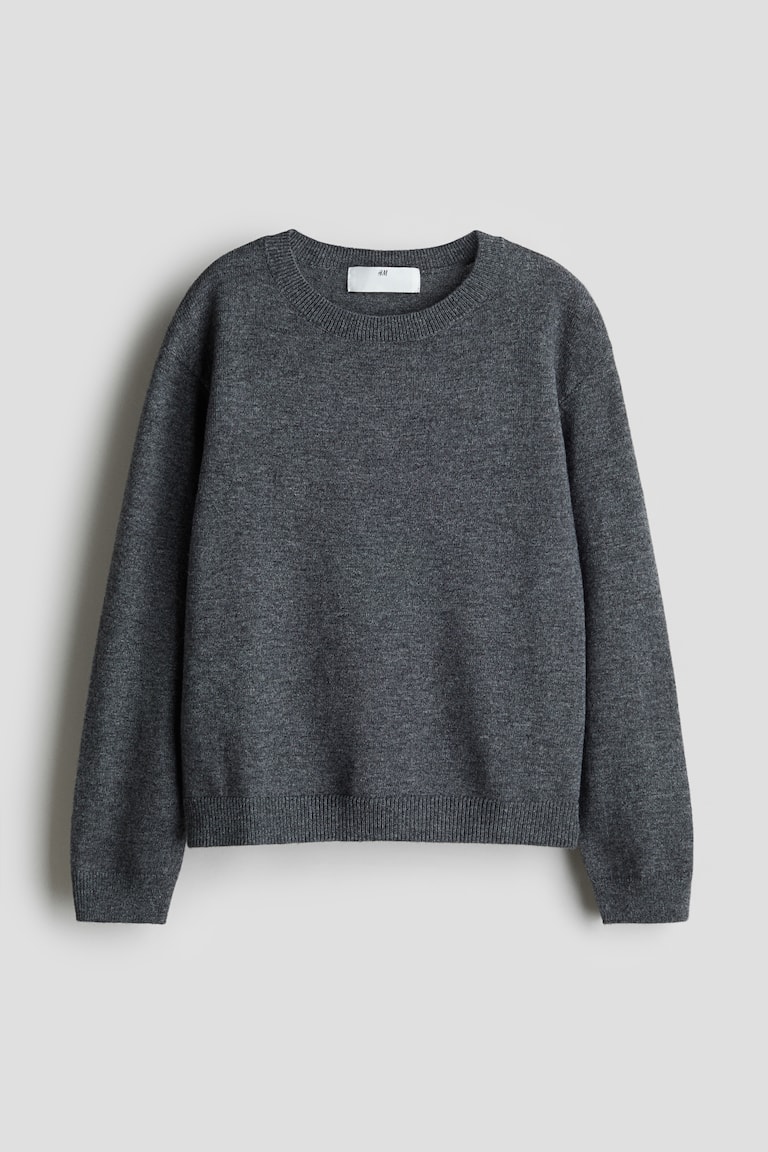 Dark gray Cashmere-Blend Sweater for kids | H&M US