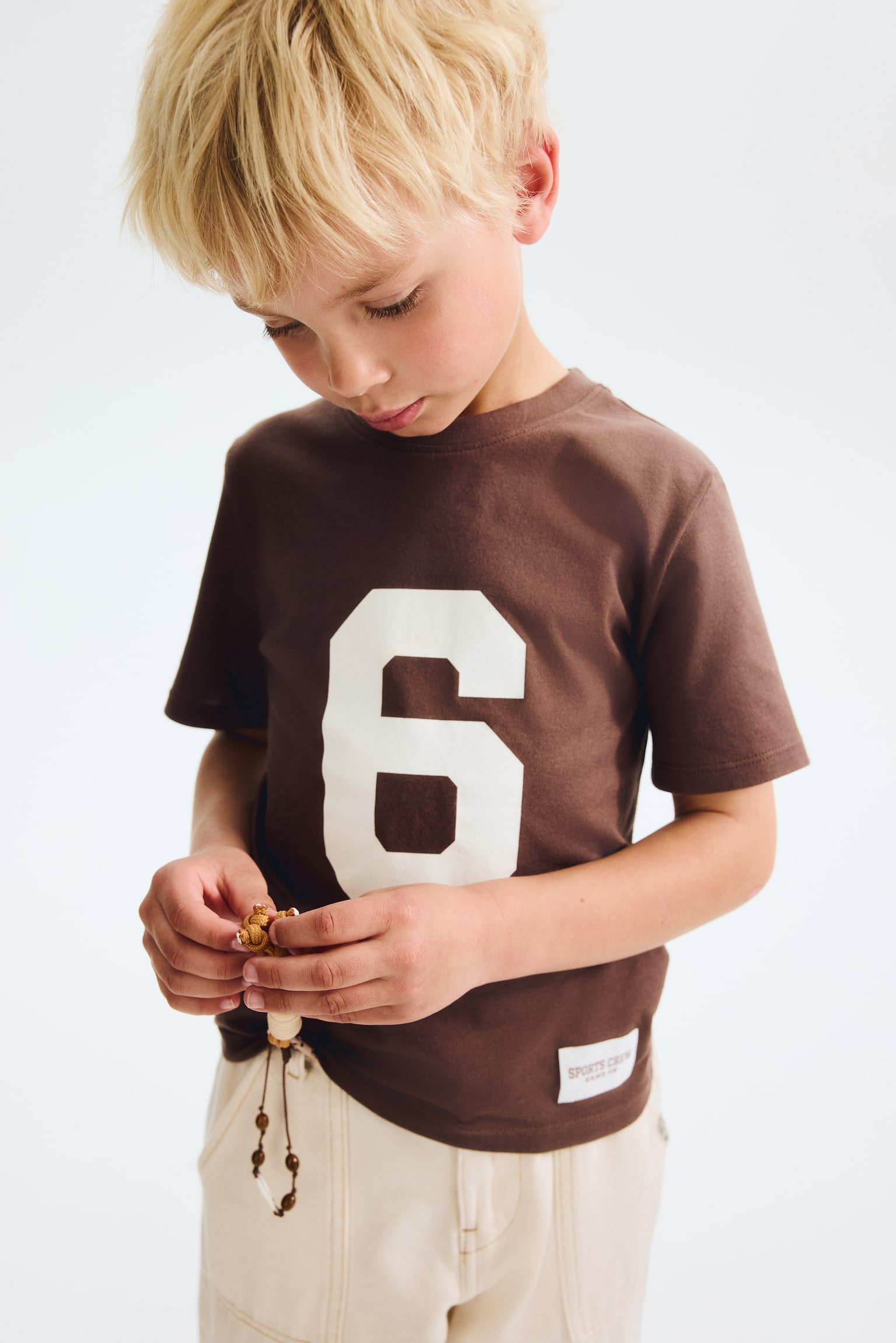 Printed T-shirt - Brown/6/Blue/Shark Bay/Dark green/NYC/Navy blue/Baseball Academy/Cream/Sun Fun/Light green/Fun Days/Ivory/Basketballs/Navy blue/Football/Light blue/Miami/Cream/Salty Breeze - 1