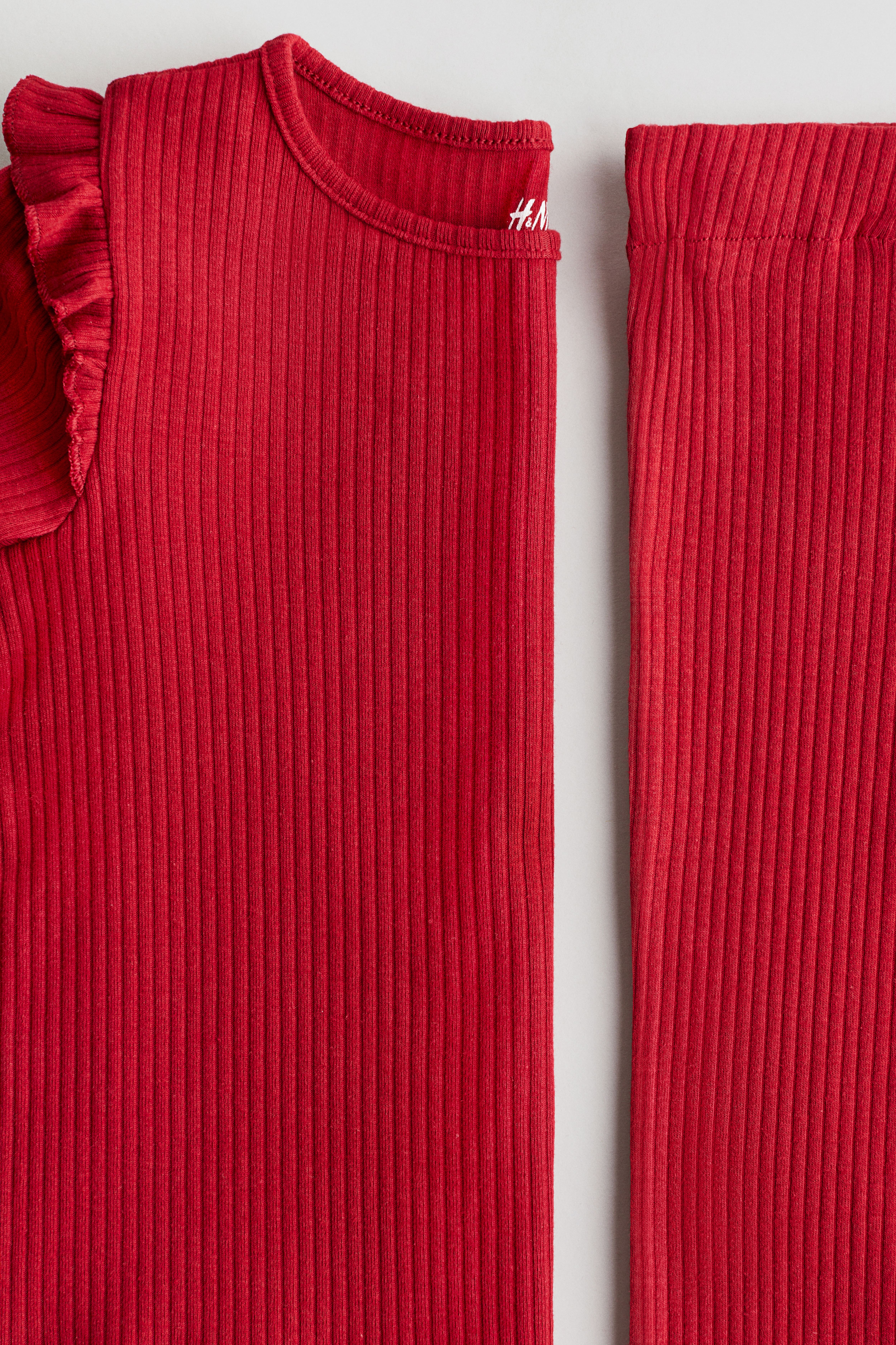 2-Piece Ribbed Cotton Set