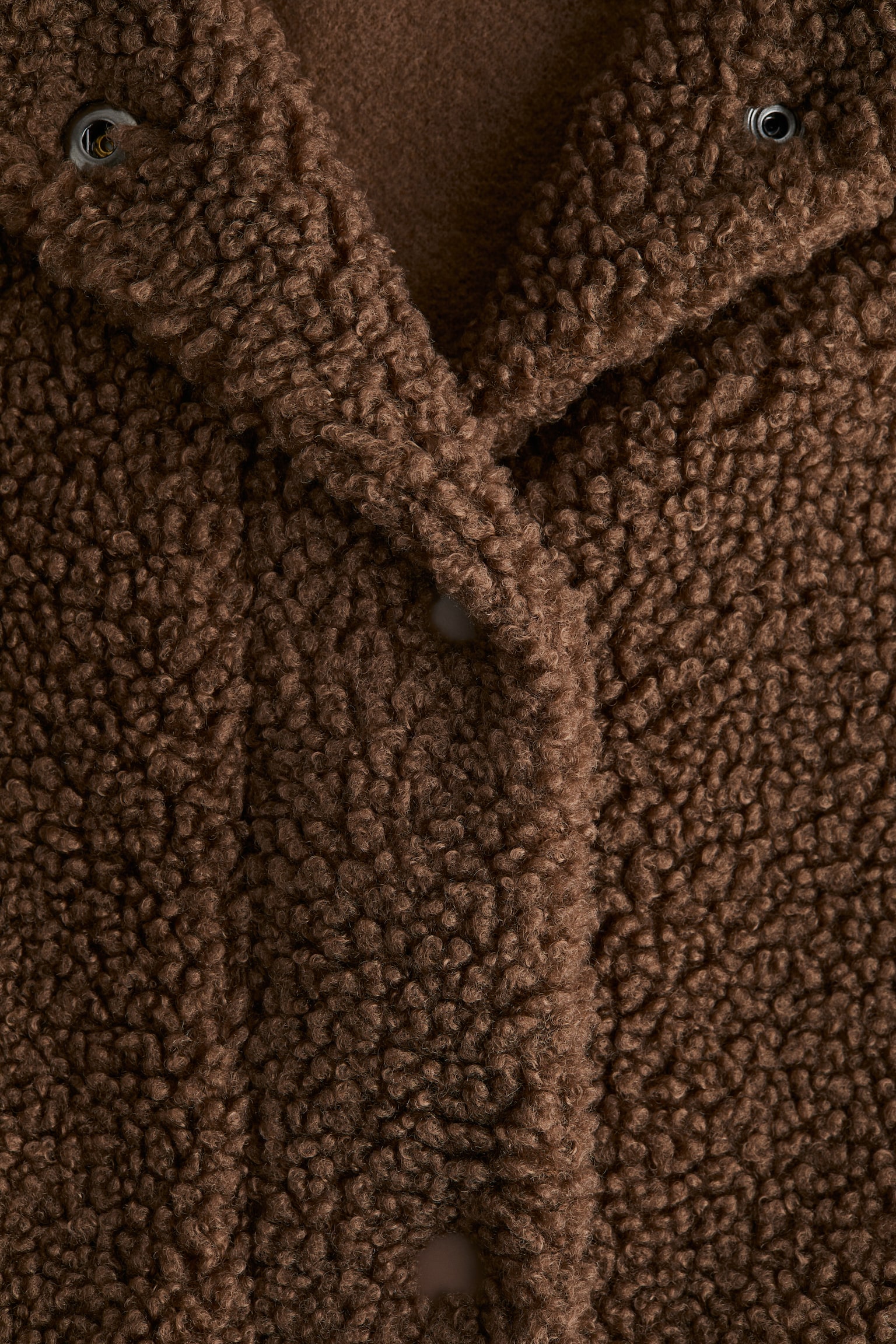 Veste en tissu Teddy bear - Marron foncé/Beige clair/Marron foncé - 4