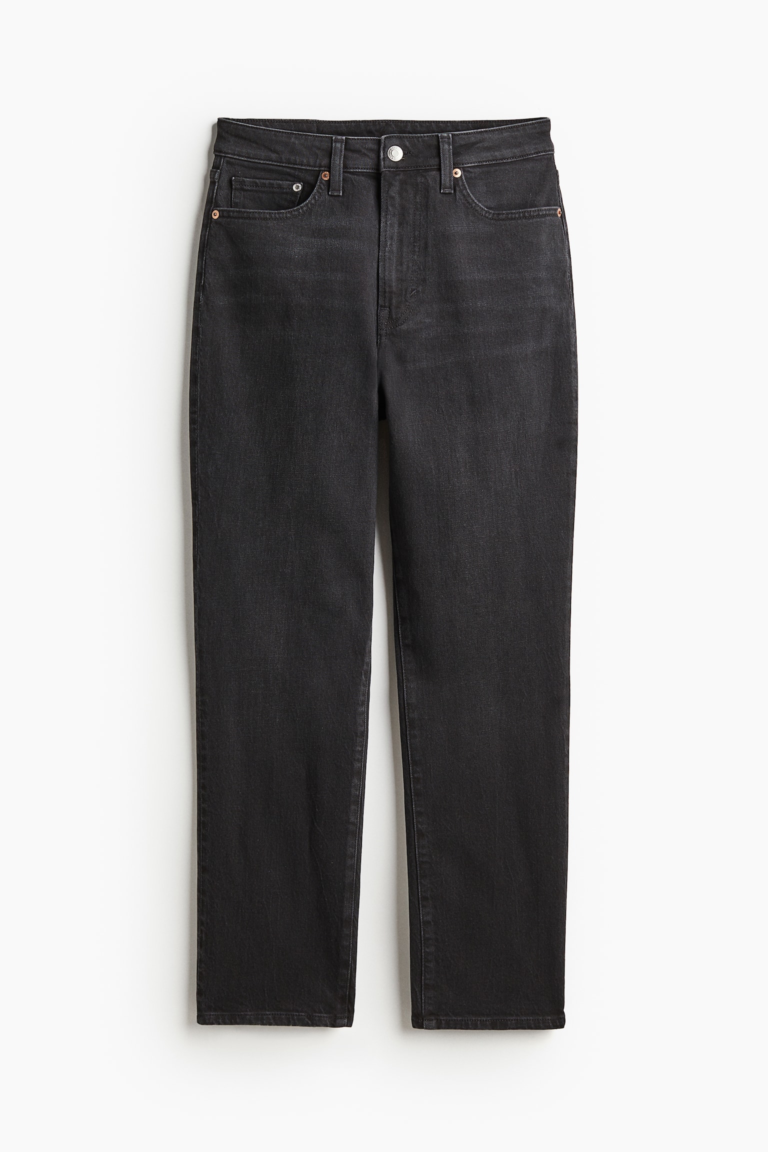 Женские джинсы H&M Ultra High Rise Mom, цвет: Чёрный — фото 1