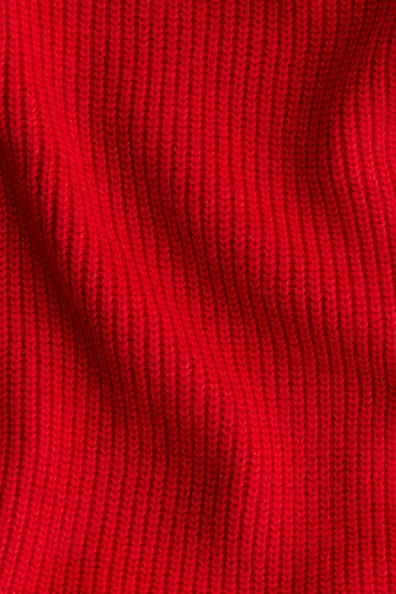 Red Ribbed Women's Red Rib-Knit Dress | H&M US