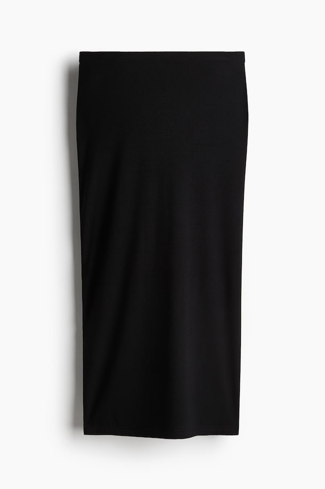 Ribbed pencil skirt - Black/Light beige/Ombre/Grey/Washed - 1
