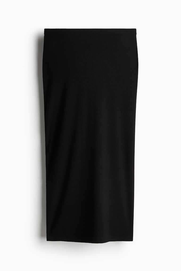 Ribbed pencil skirt Black Ladies H&M GB