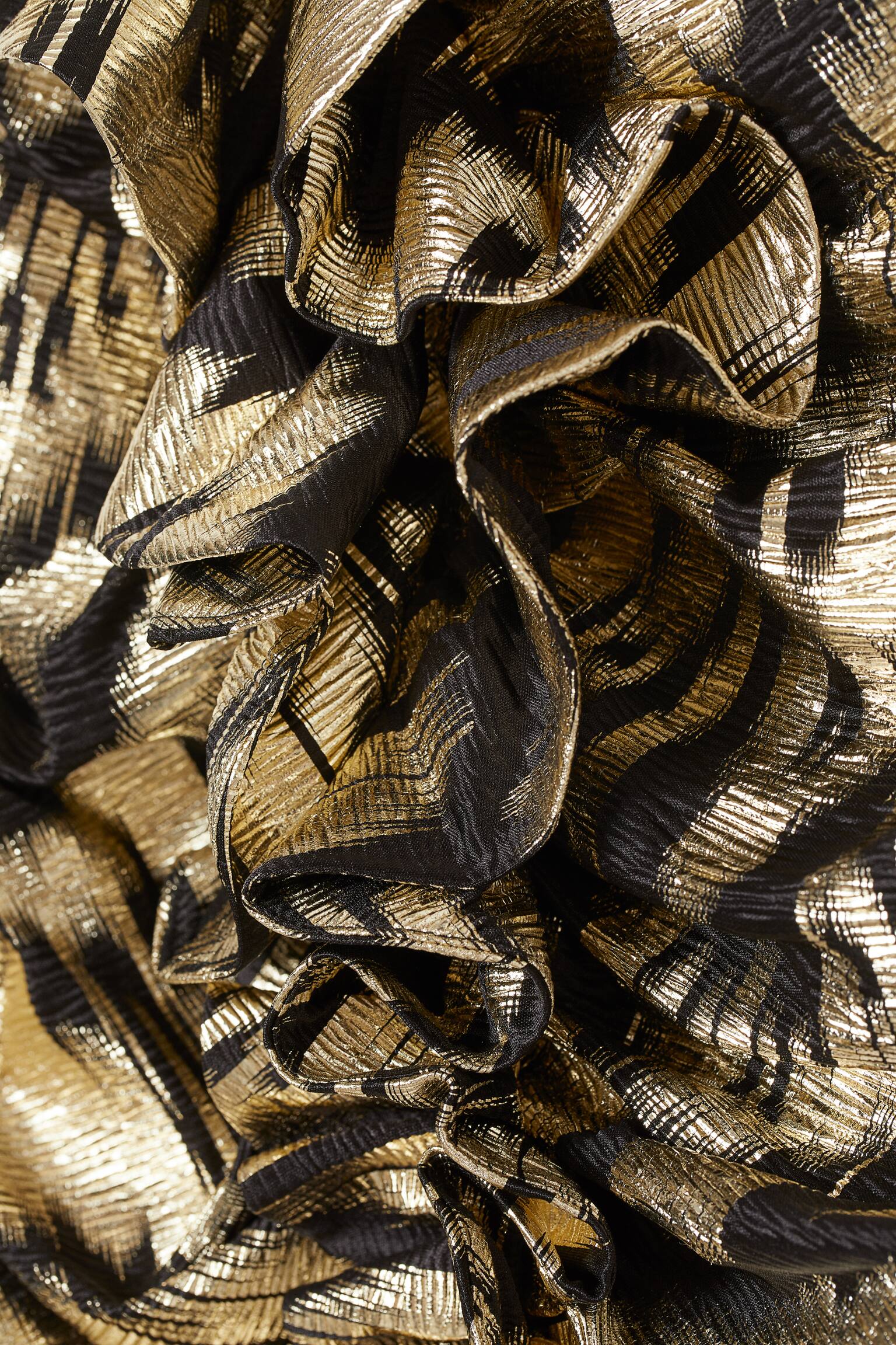 Skirt with frills - Black/Gold-coloured pattern - 2